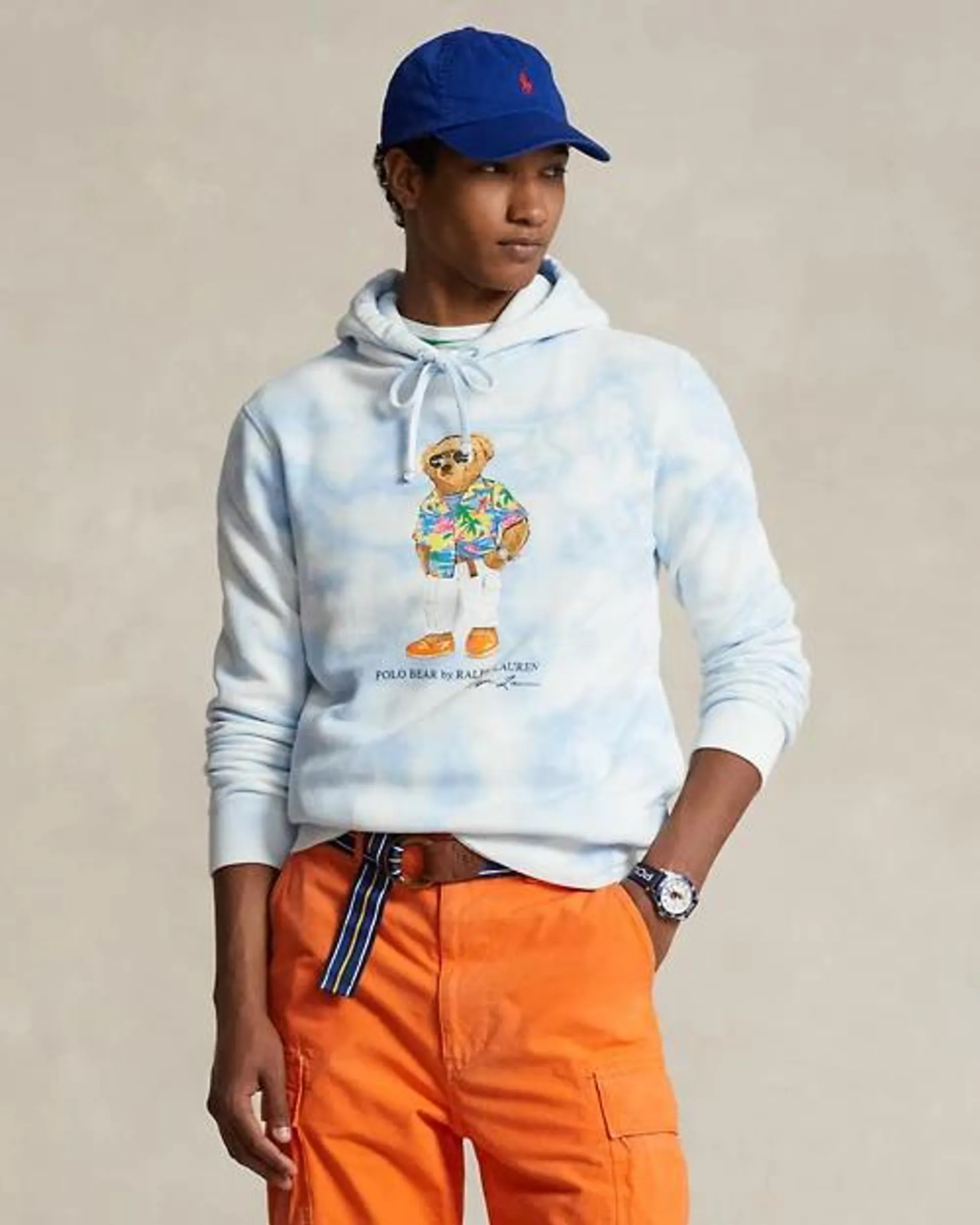 Polo Bear Tie-Dye Fleece Hoodie