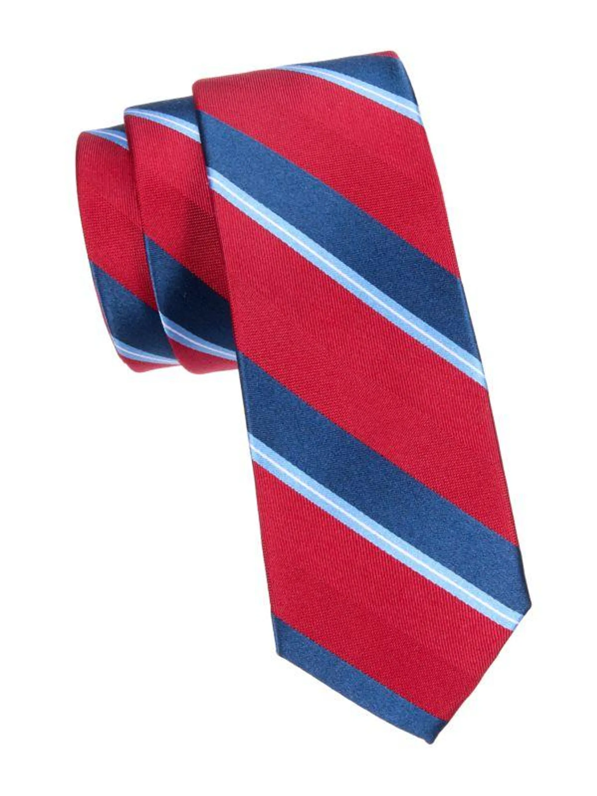 Diagonal Stripe Silk Tie