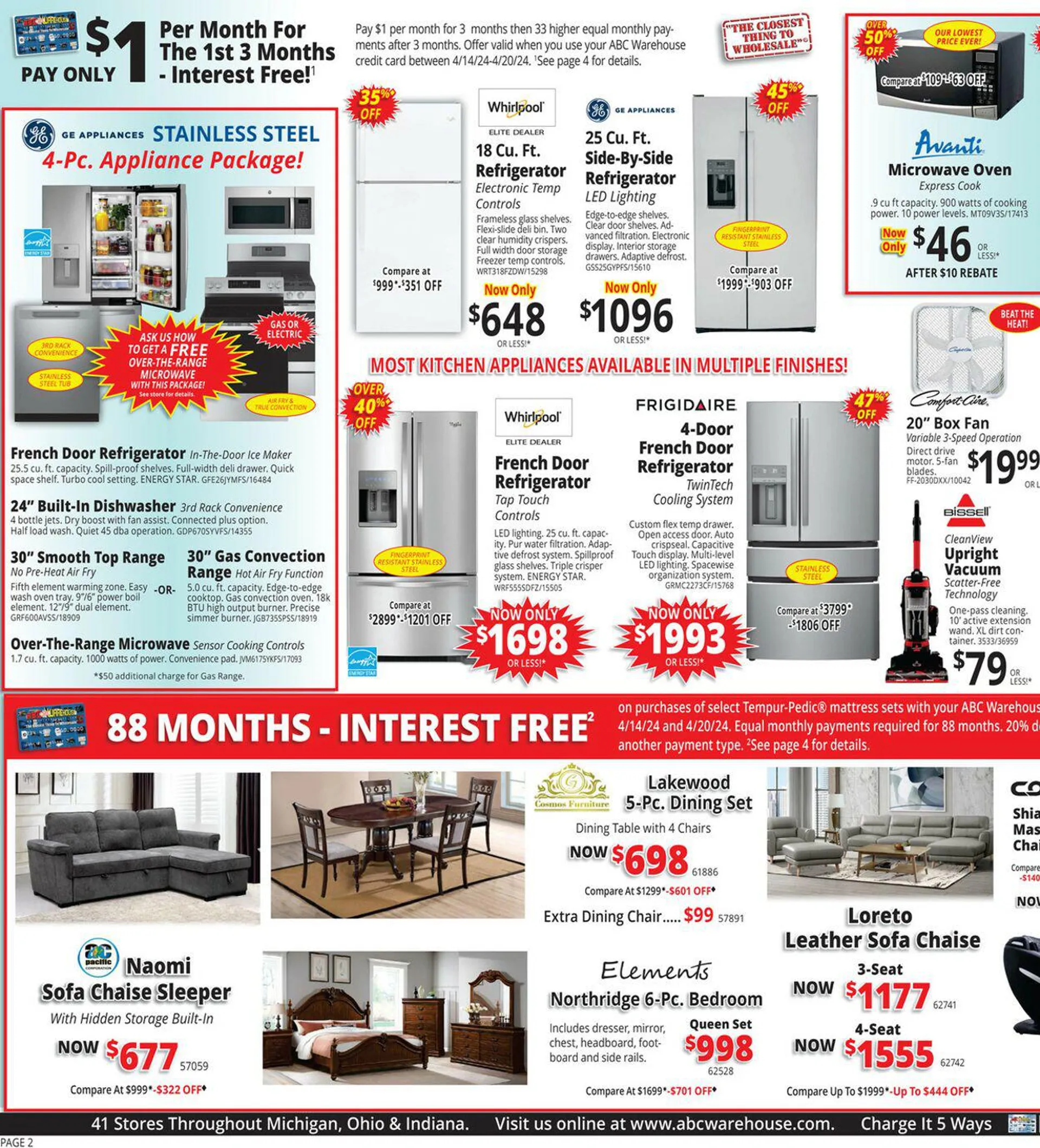 Weekly ad ABC Warehouse Current weekly ad from April 14 to April 20 2024 - Page 2
