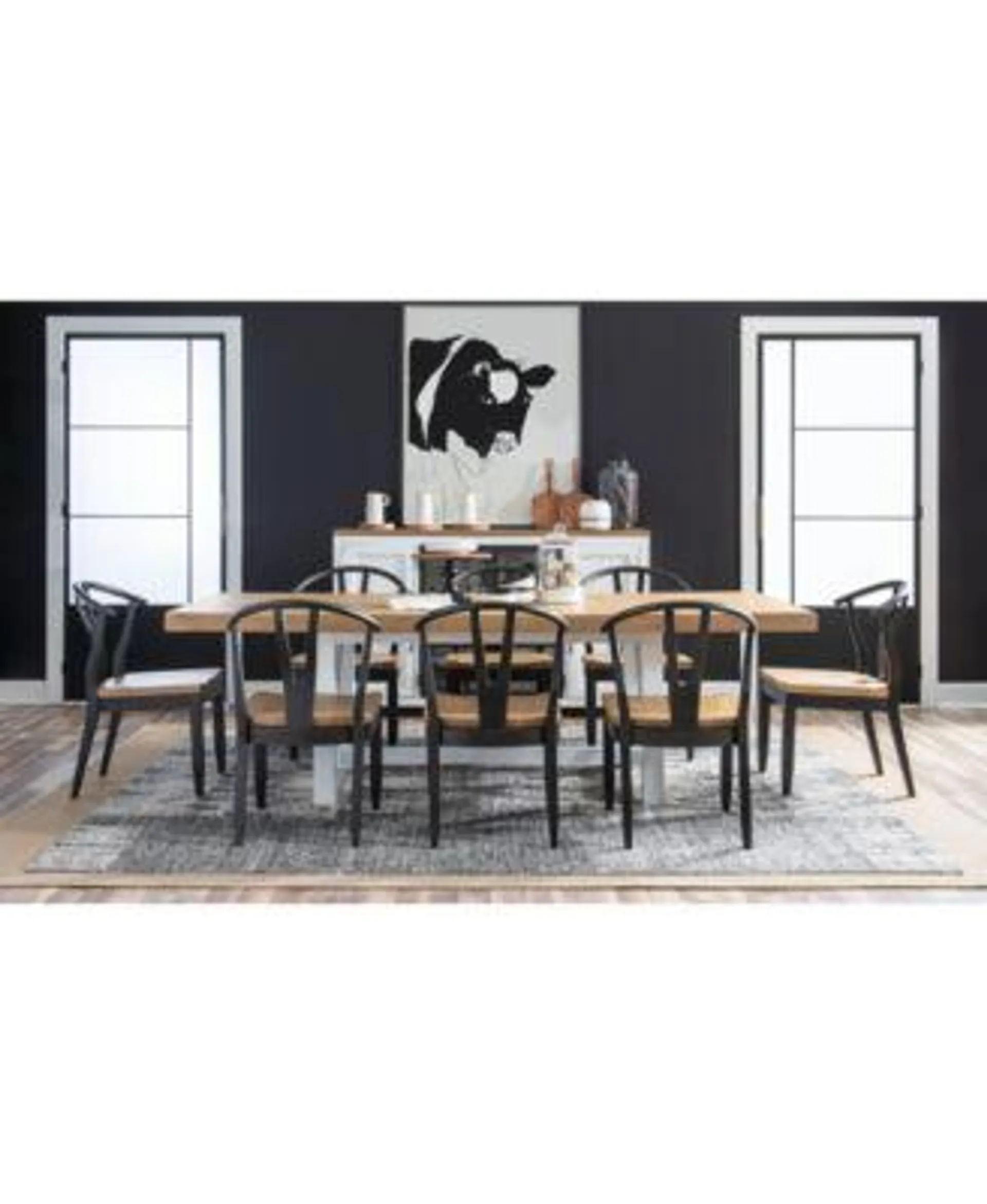 CLOSEOUT! Franklin 9pc Dining Set (Table + 8 Chairs)