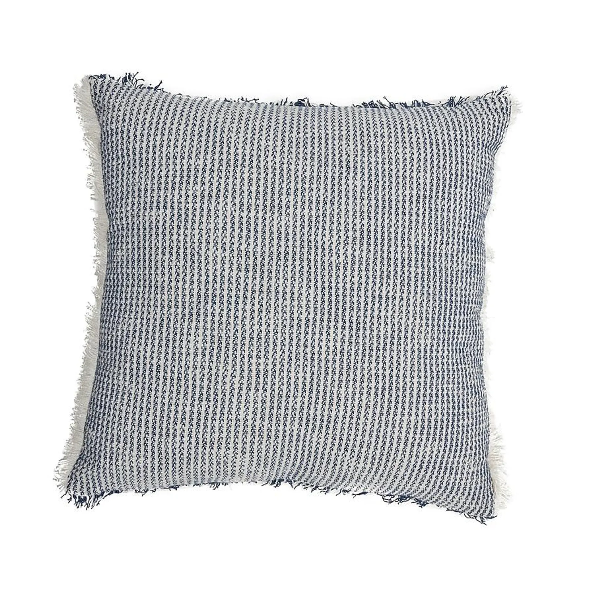 Origin 21 Fringe pillow navy 22-in x 22-in Blue Indoor Decorative Pillow