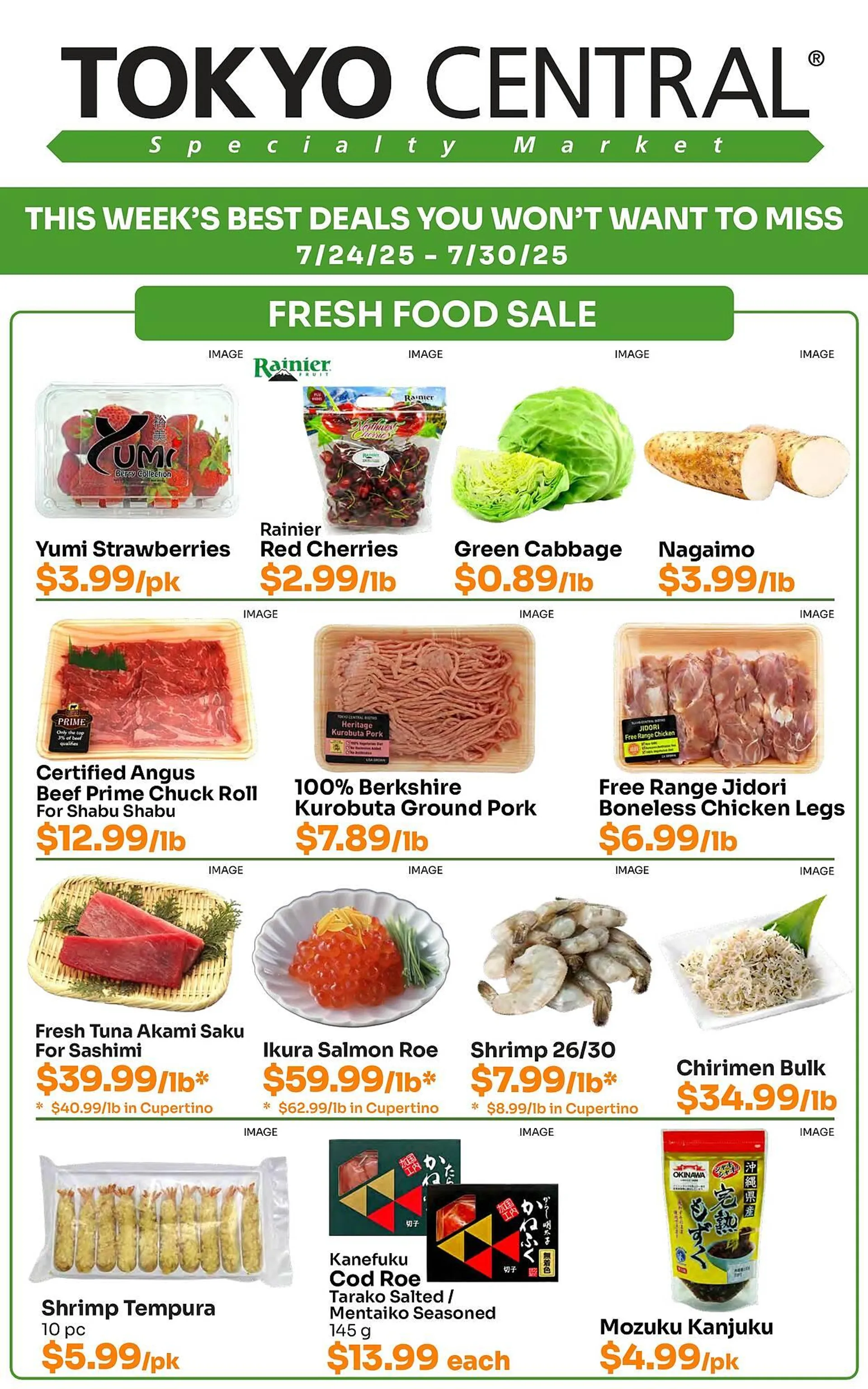 Weekly ad Tokyo Central Specialty Market Weekly Ad from July 24 to July 30 2025 - Page 1