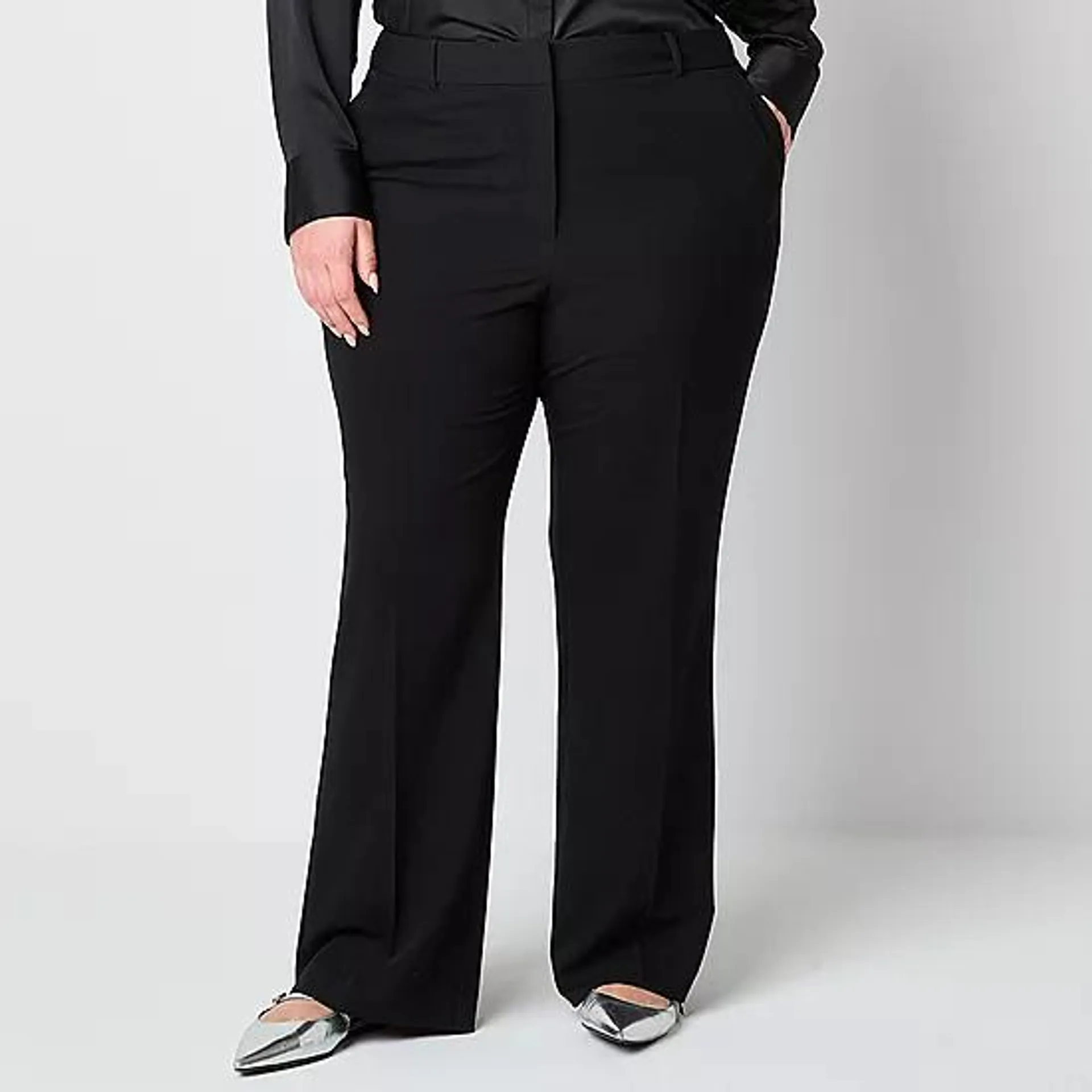 Worthington Plus Womens High-Rise Modern Trouser