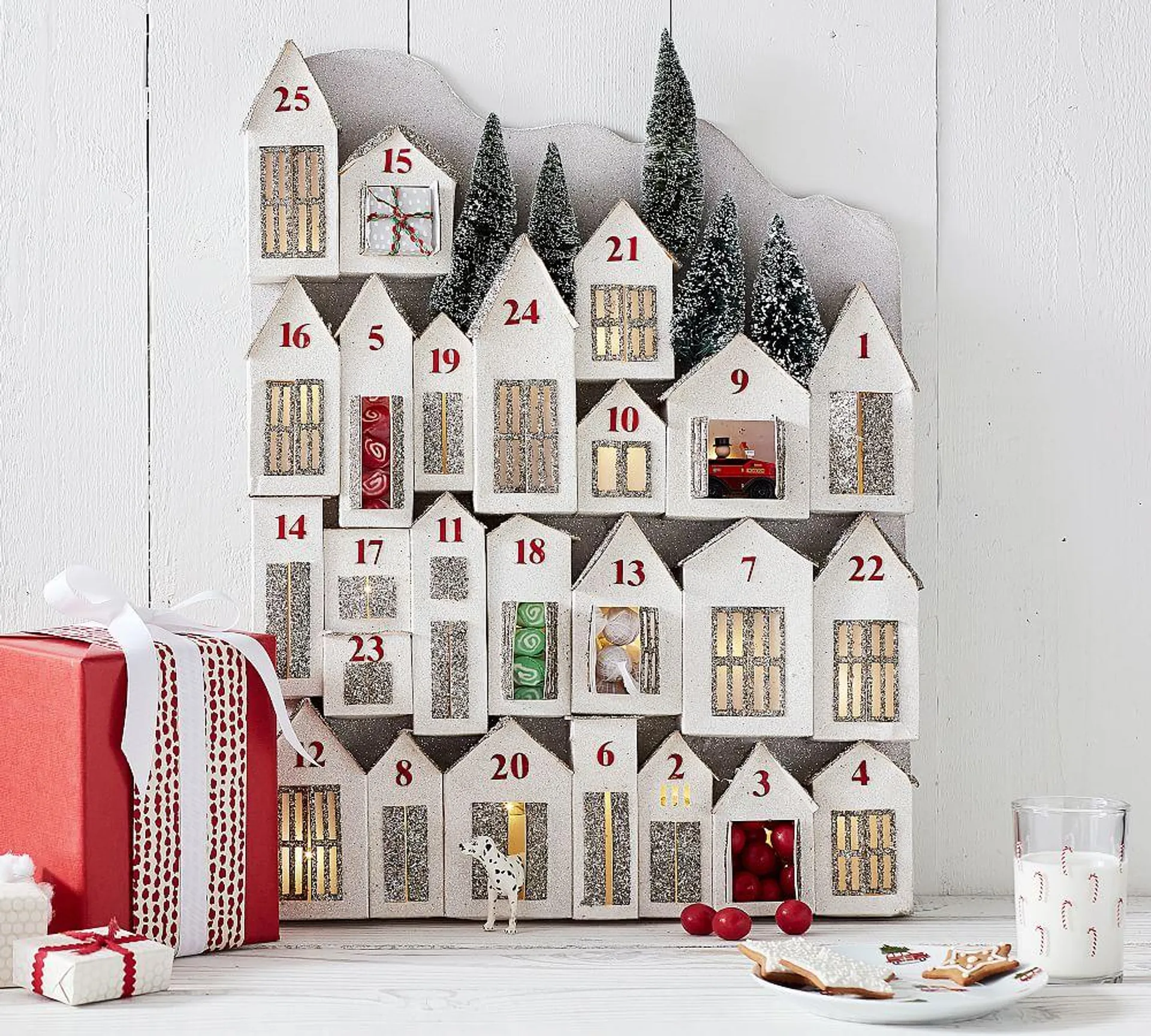 Lit Glitter Houses Advent Calendar