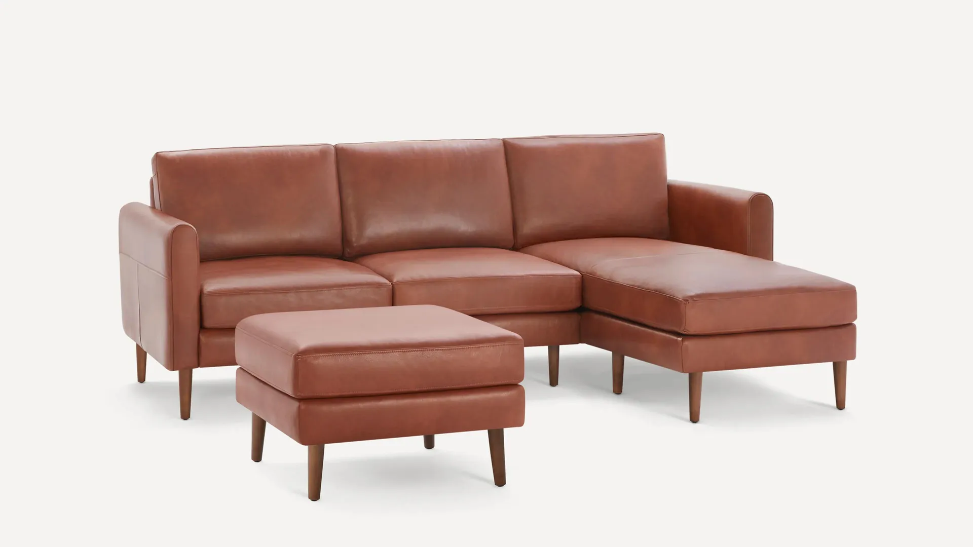 Arch Nomad Leather Sectional with Ottoman