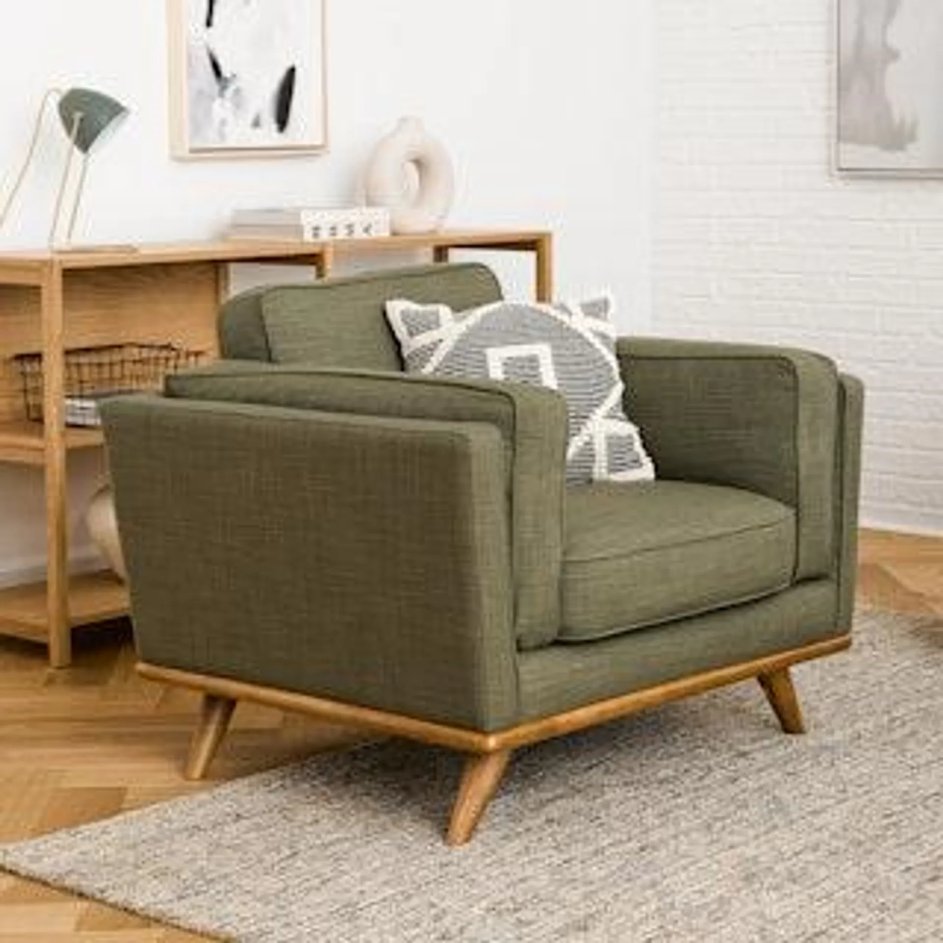 Timber 41" Lounge Chair - Olio Green