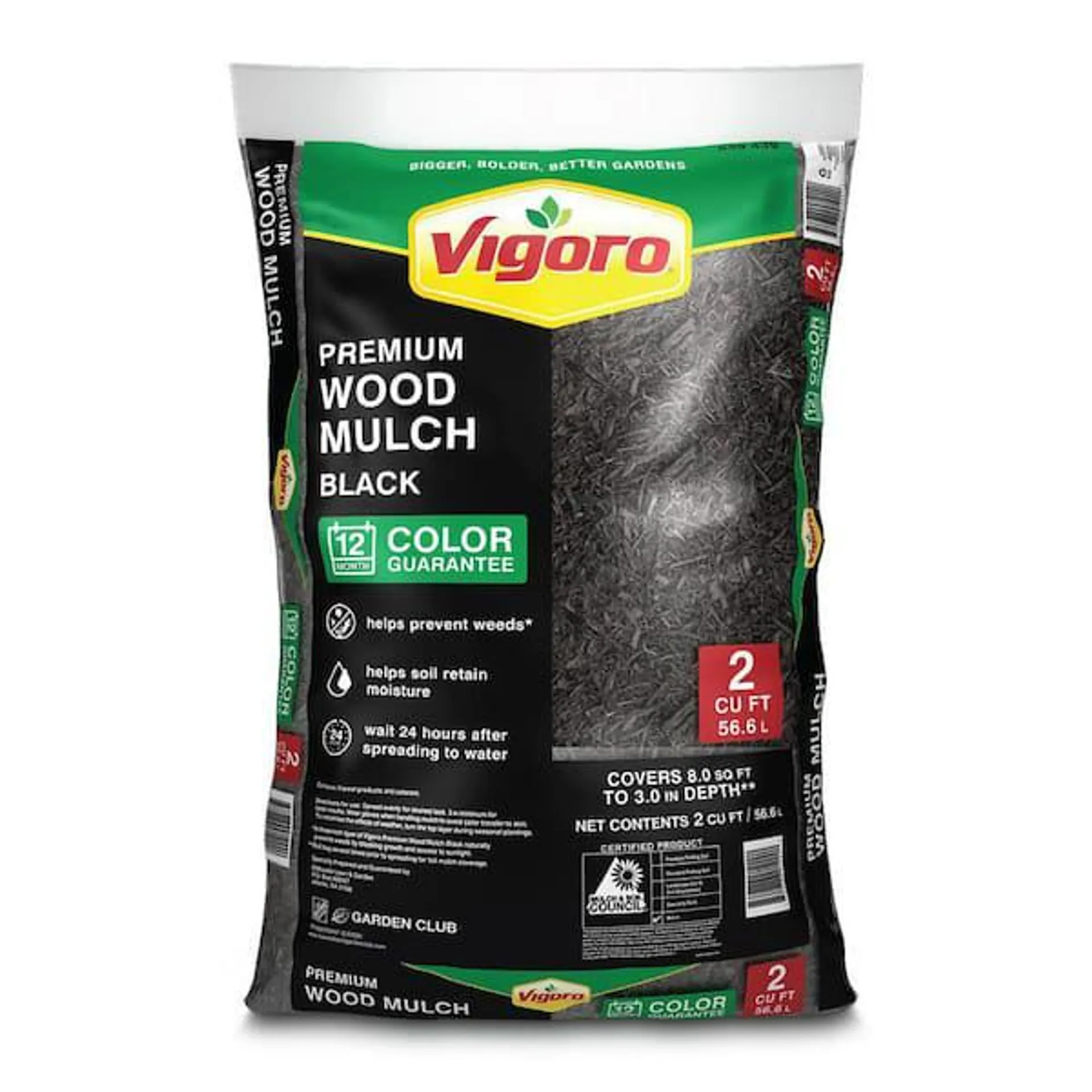 2 cu. ft. Bagged Premium Black Wood Mulch