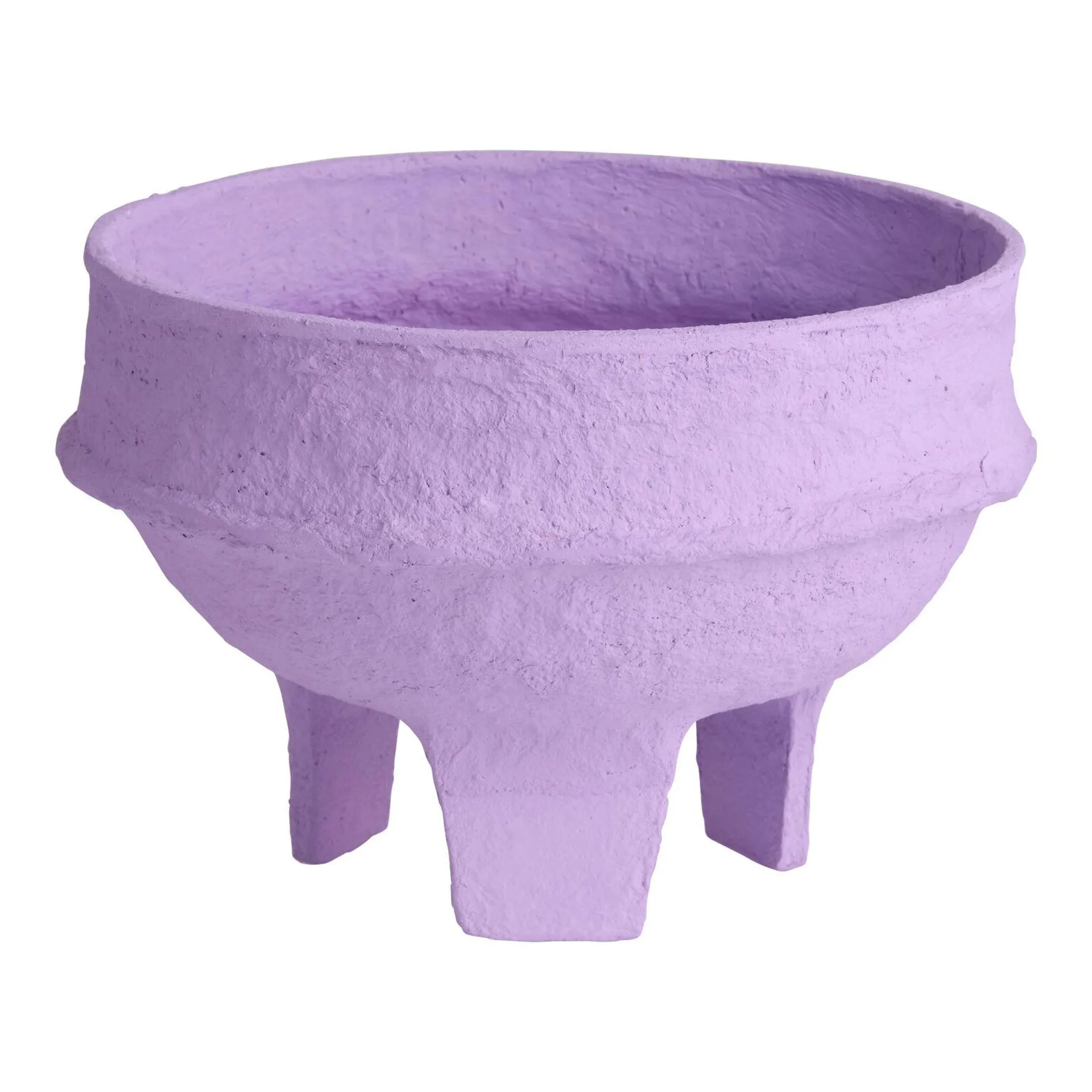 Purple Cotton Mache Footed Bowl Decor