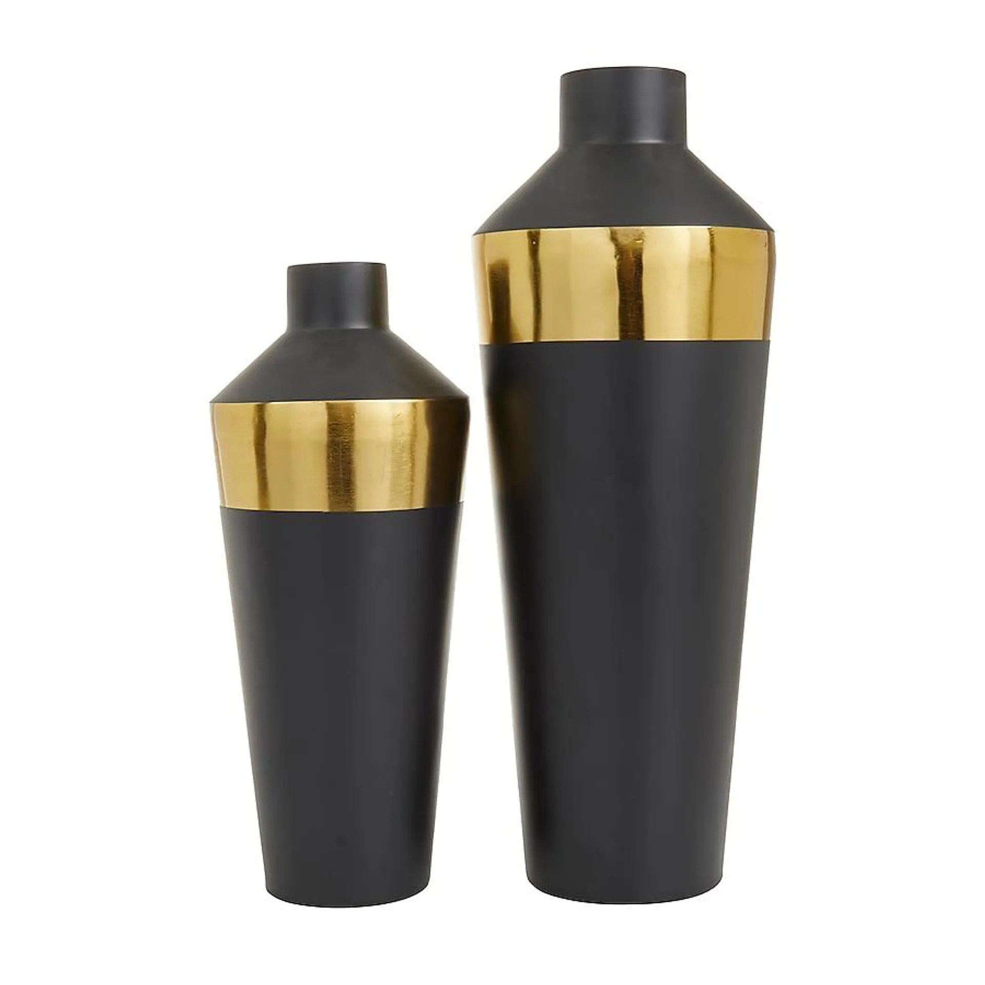 Grayson Lane 2-Pack Black Iron Modern Vase