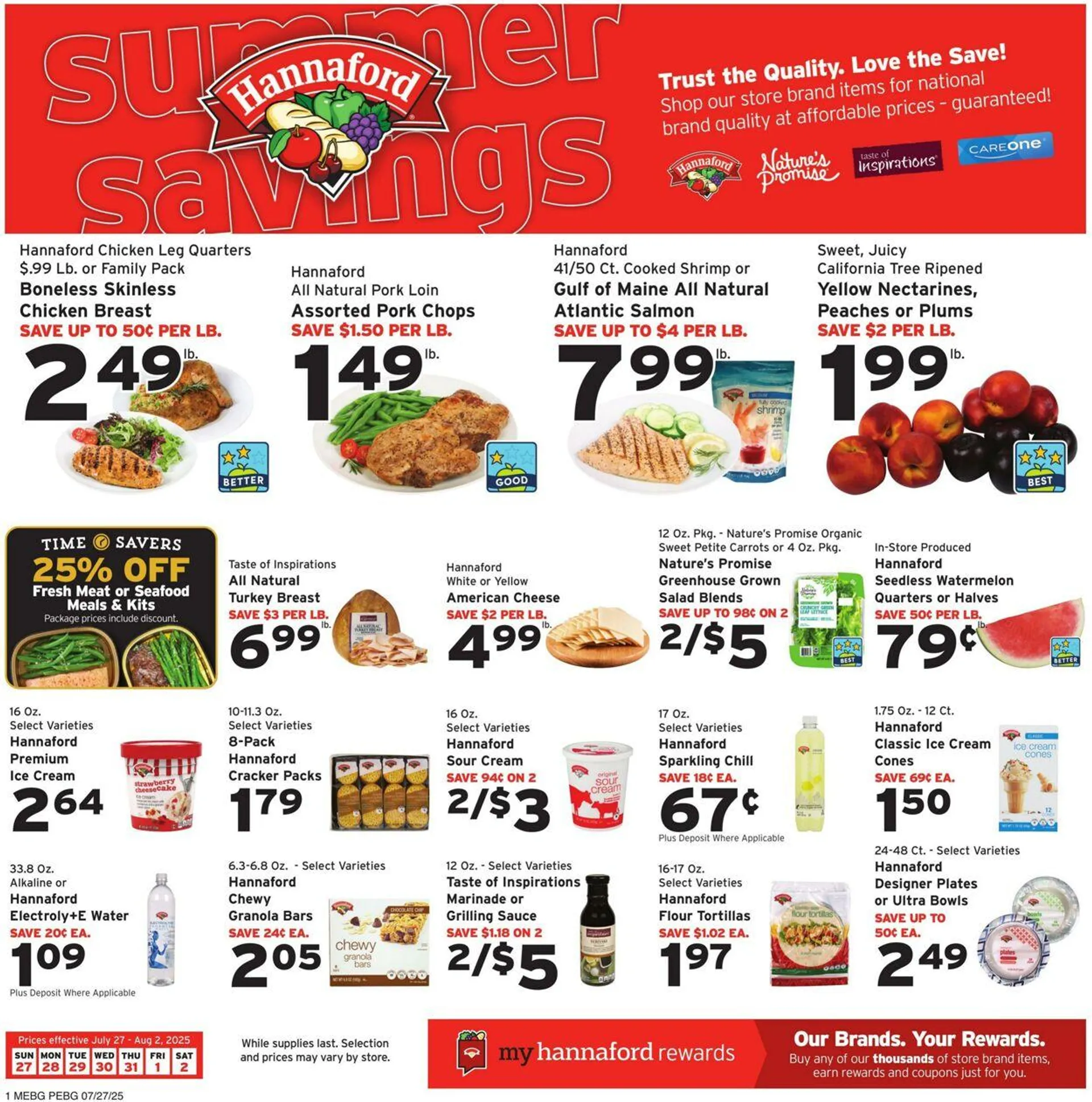 Weekly ad Hannaford Current weekly ad from July 27 to August 2 2025 - Page 1