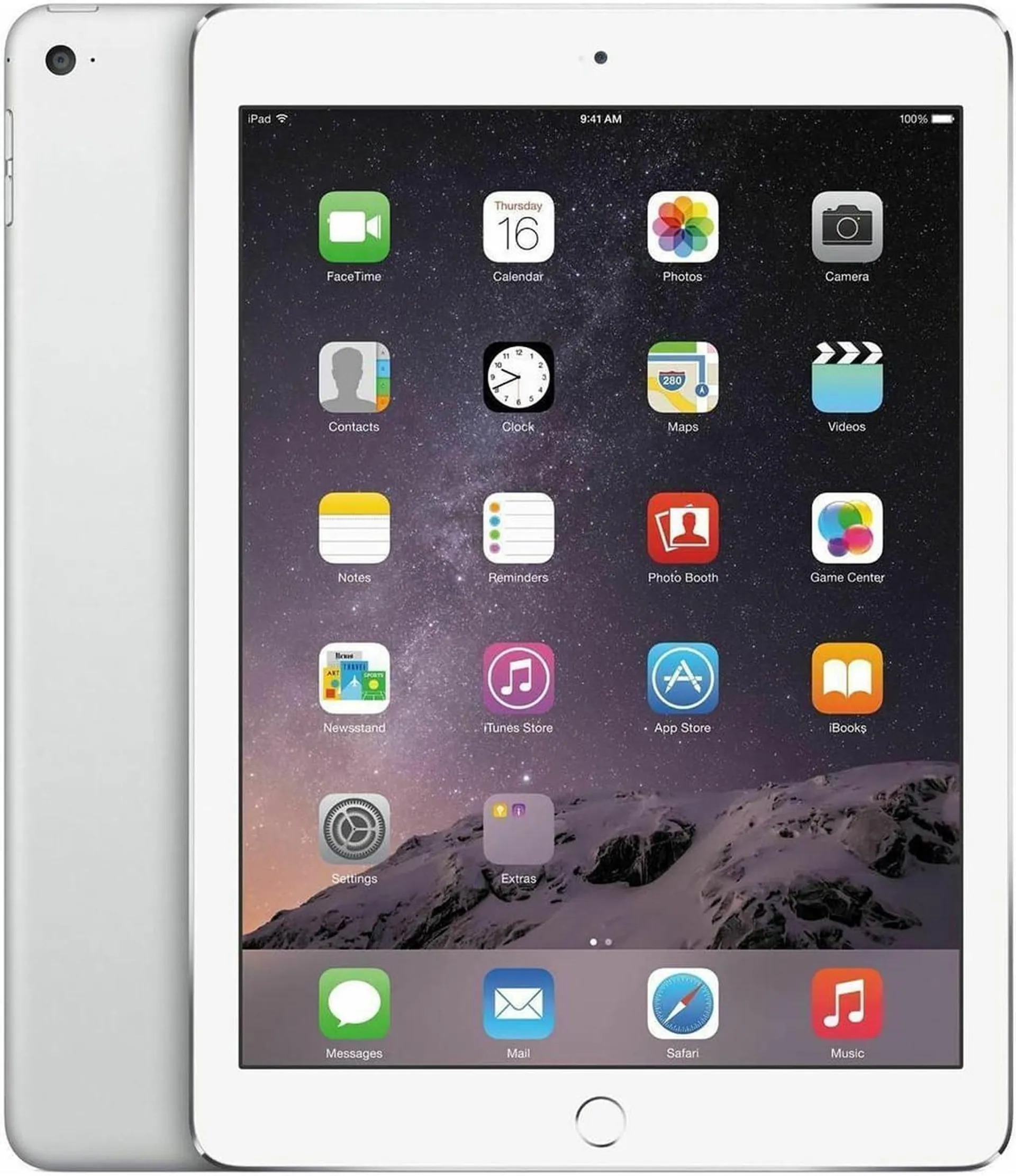 Apple iPad Air 2 (2nd Gen) 64GB - Wi-Fi + Cellular Unlocked - 9.7" - Silver - MH2N2LL/A