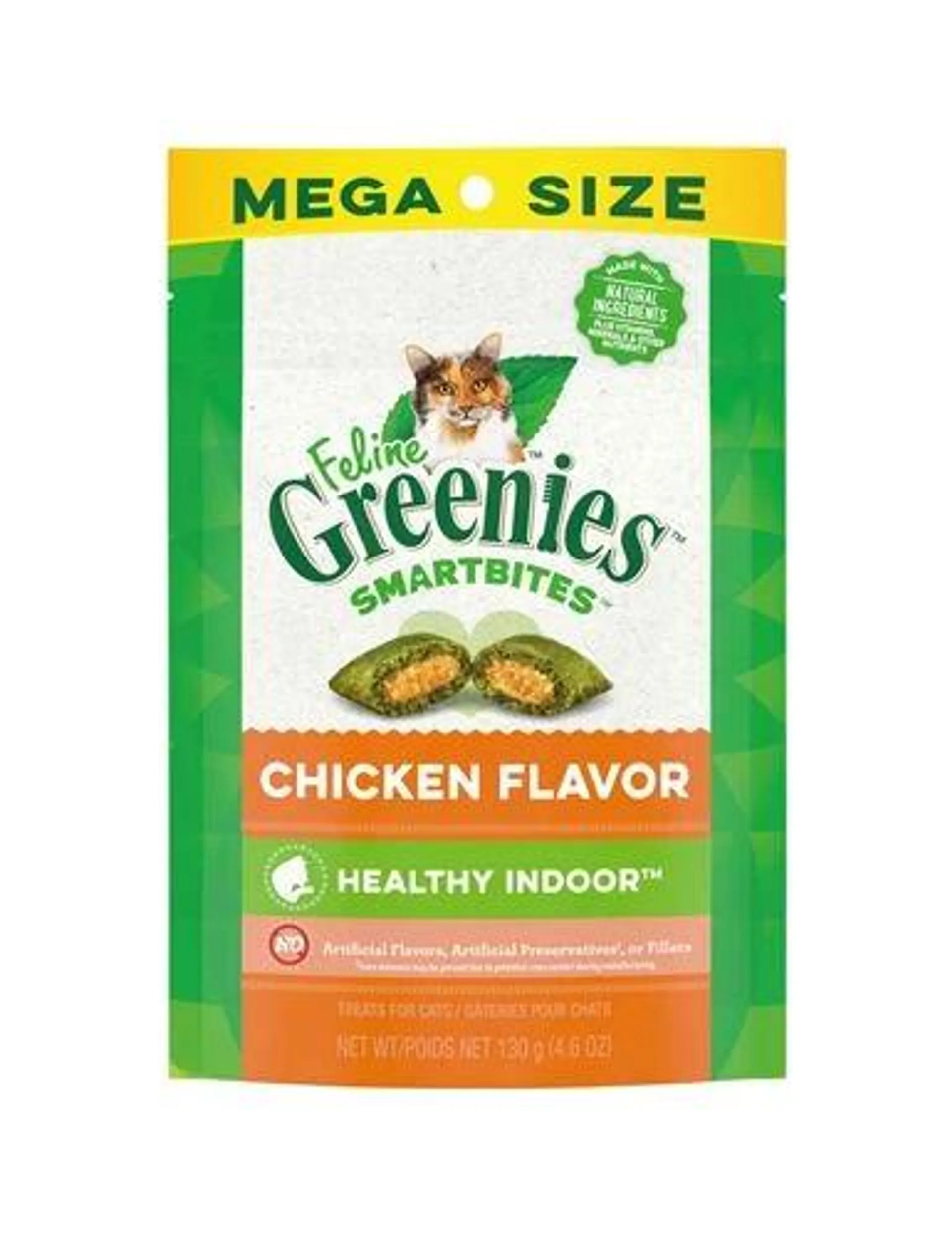 Feline Greenies Smartbites Hairball Control Chicken Flavor Treats for Cats, 4.6 Ounces