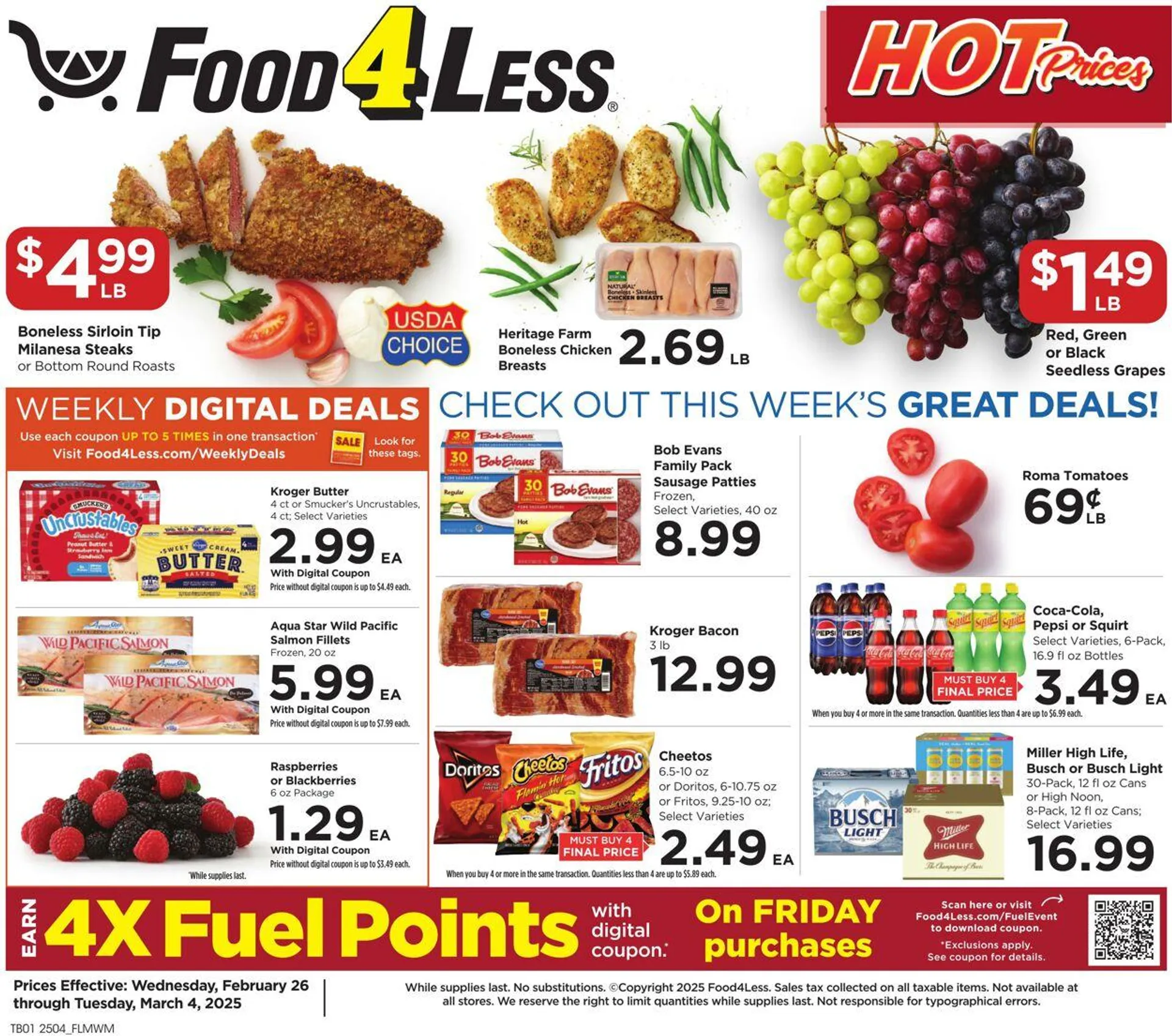 Catálogo de Food 4 Less Current weekly ad 26 de febrero al 4 de marzo 2025 - Página 1