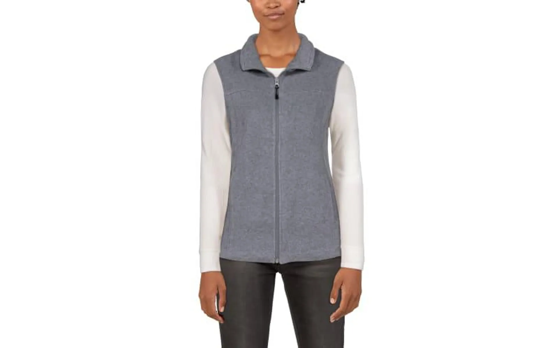 Natural Reflections Zip-Up Fleece Vest for Ladies