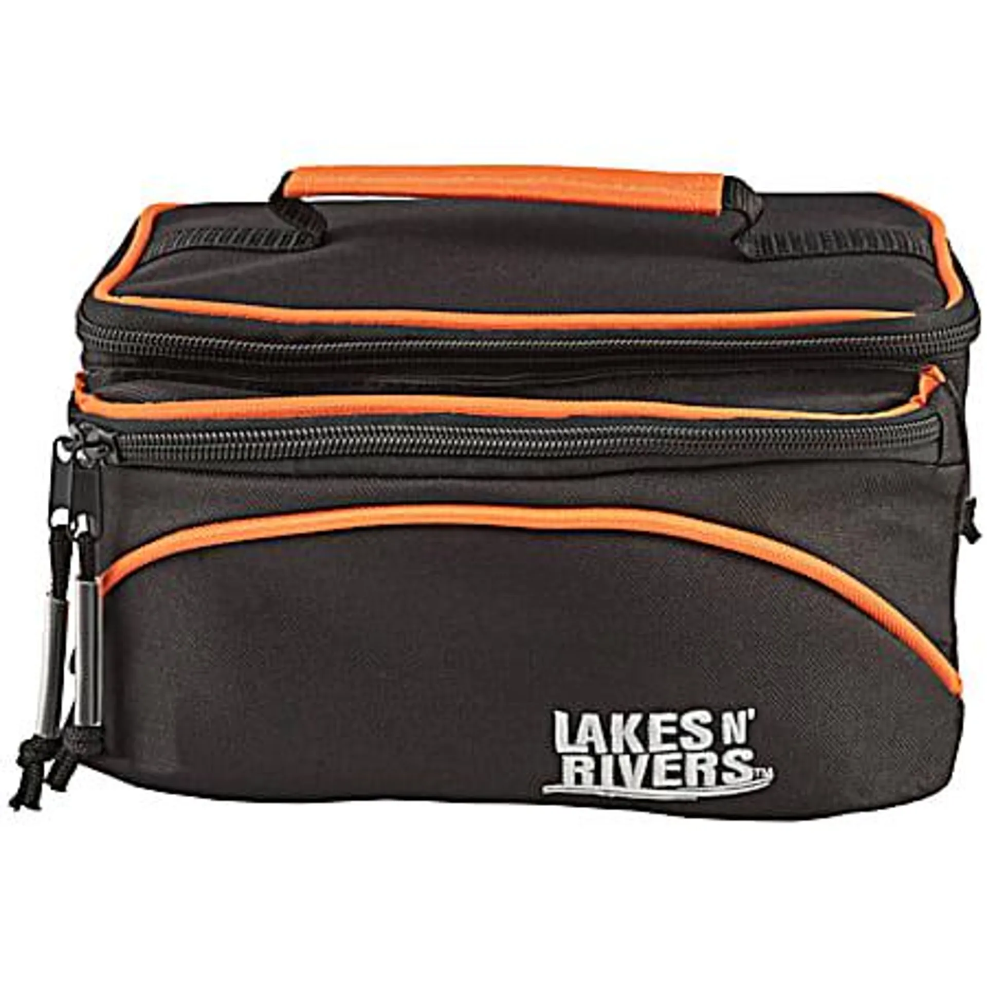 Lakes & Rivers Black w/ Orange Trim Tackle Bag
