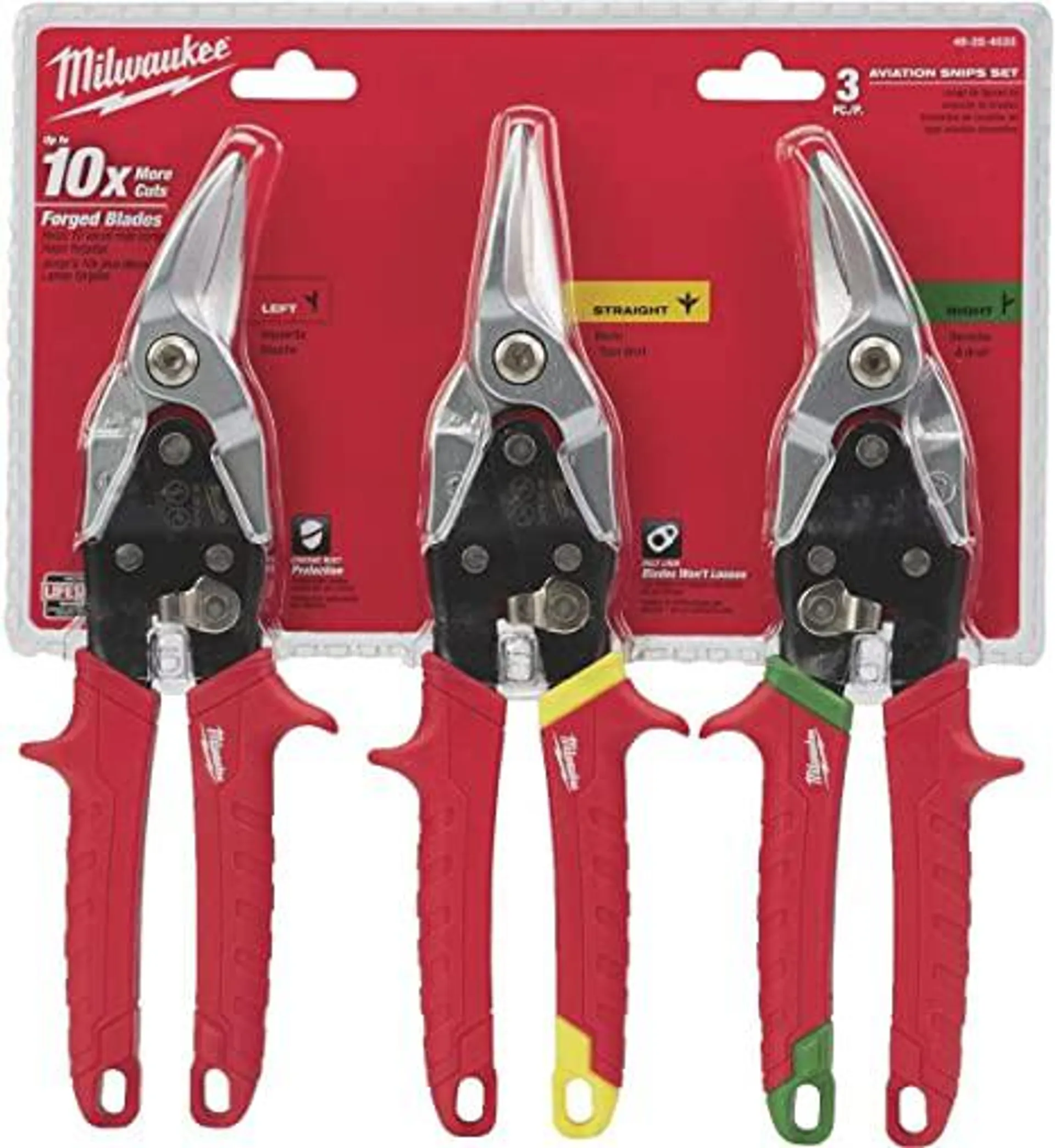 Milwaukee 3-Piece Aviation Snip Set - 48-22-4533