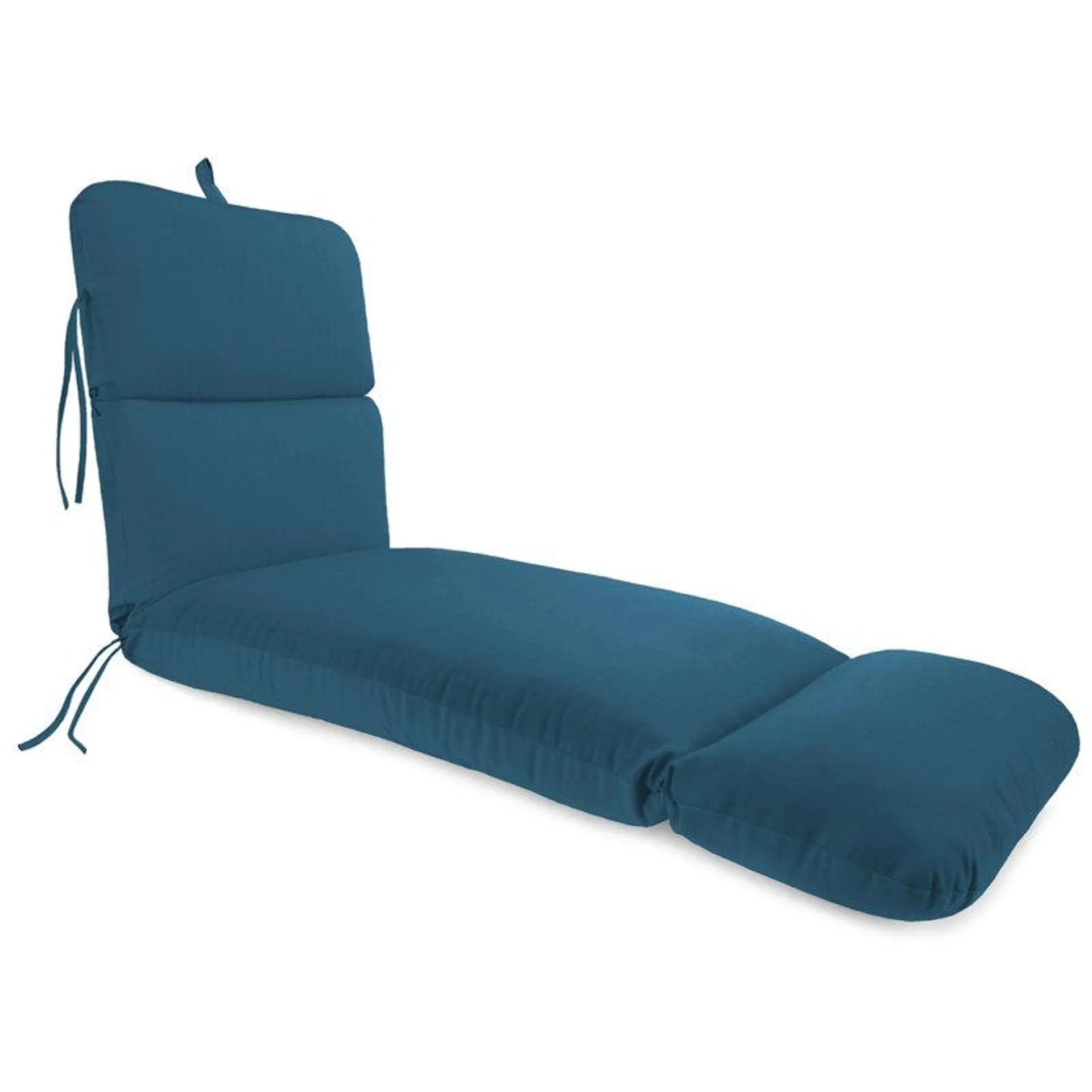 74" x 22" Outdoor Chaise Lounge Cushion with Ties and Loop