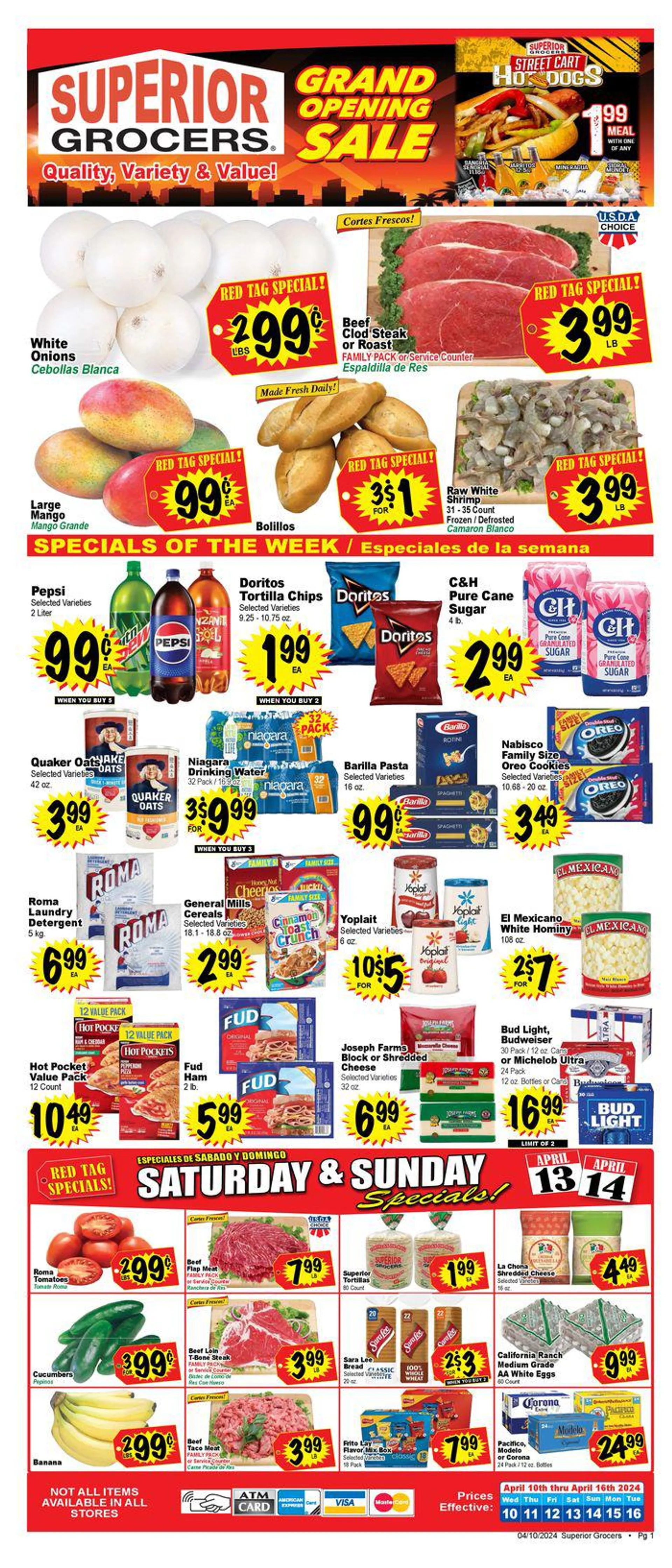 Weekly ad Grand Opening Sale from April 11 to April 16 2024 - Page 1