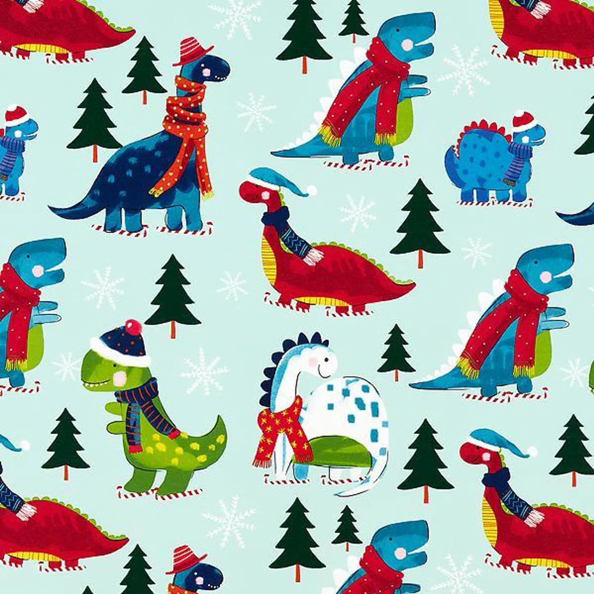 Gartner Studios Blue Dinos Wrapping Paper