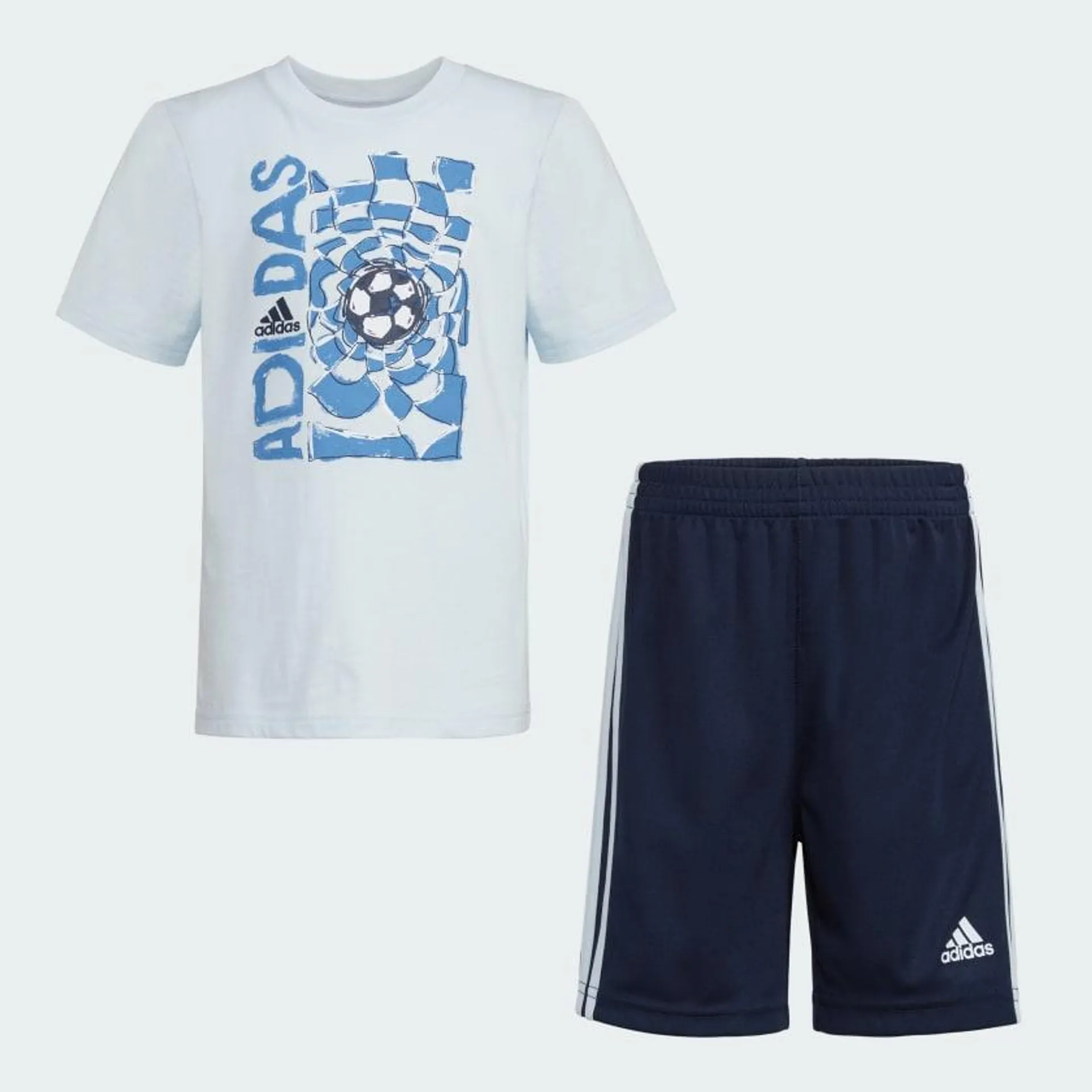 Graphic Tee and Shorts Set