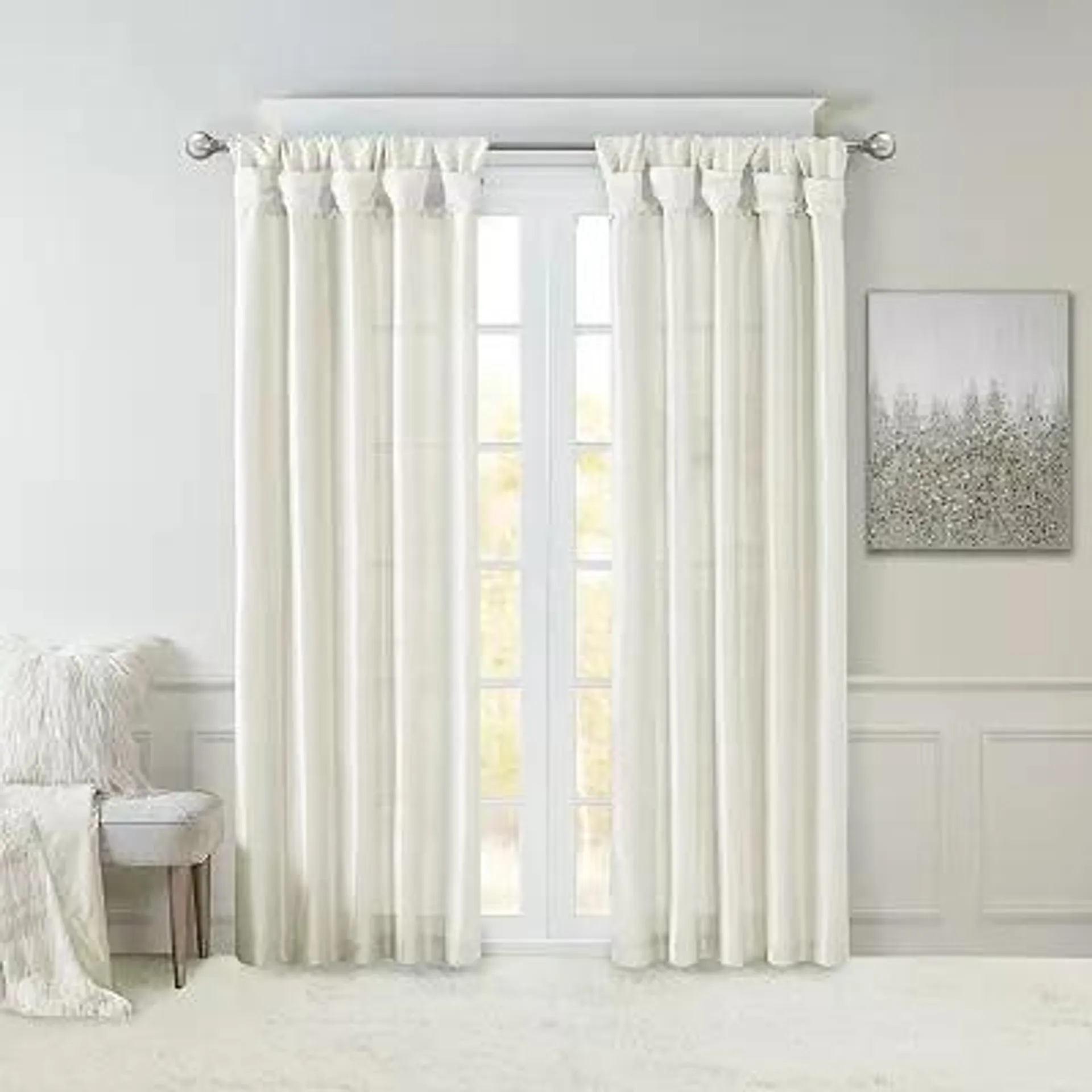 Madison Park 1-Panel Natalie Room Darkening Twisted Tab Lined Window Curtain