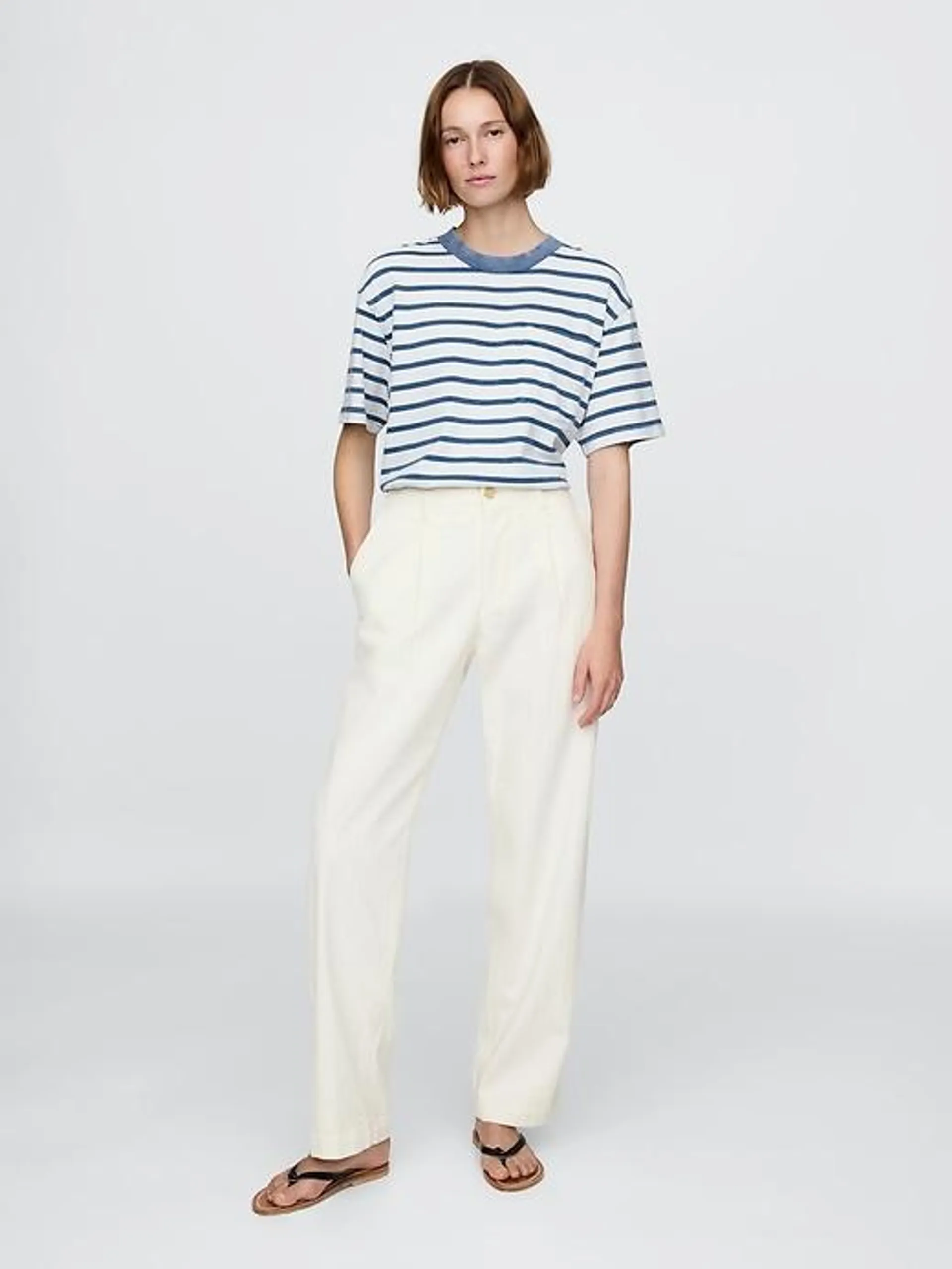Gap × DÔEN Pleated Denim Trousers