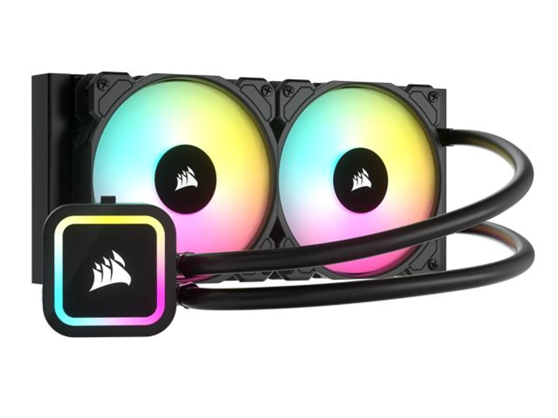 CORSAIR H100x RGB ELITE Liquid CPU Cooler - 32 Dynamic RGB LEDs - iCUE-Ready SP120 RGB ELITE Fans - Intel® LGA 1700, 1200, 115X, 2066, AMD® AM4 Sockets