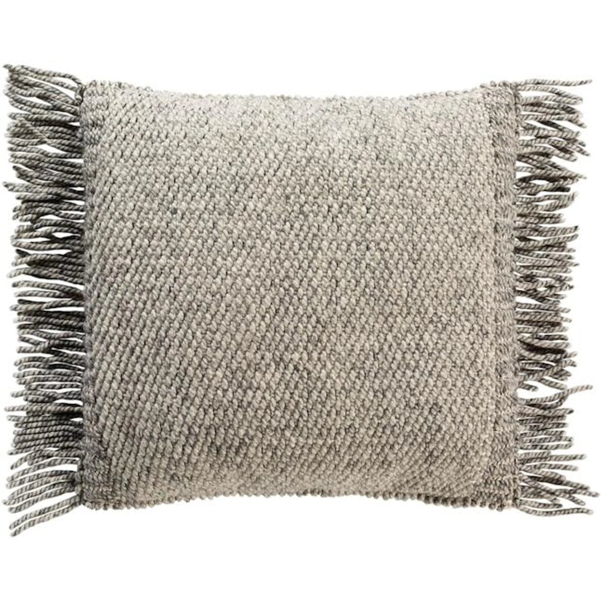 Livabliss Faroe 22-in x 22-in Charcoal Indoor Decorative Pillow