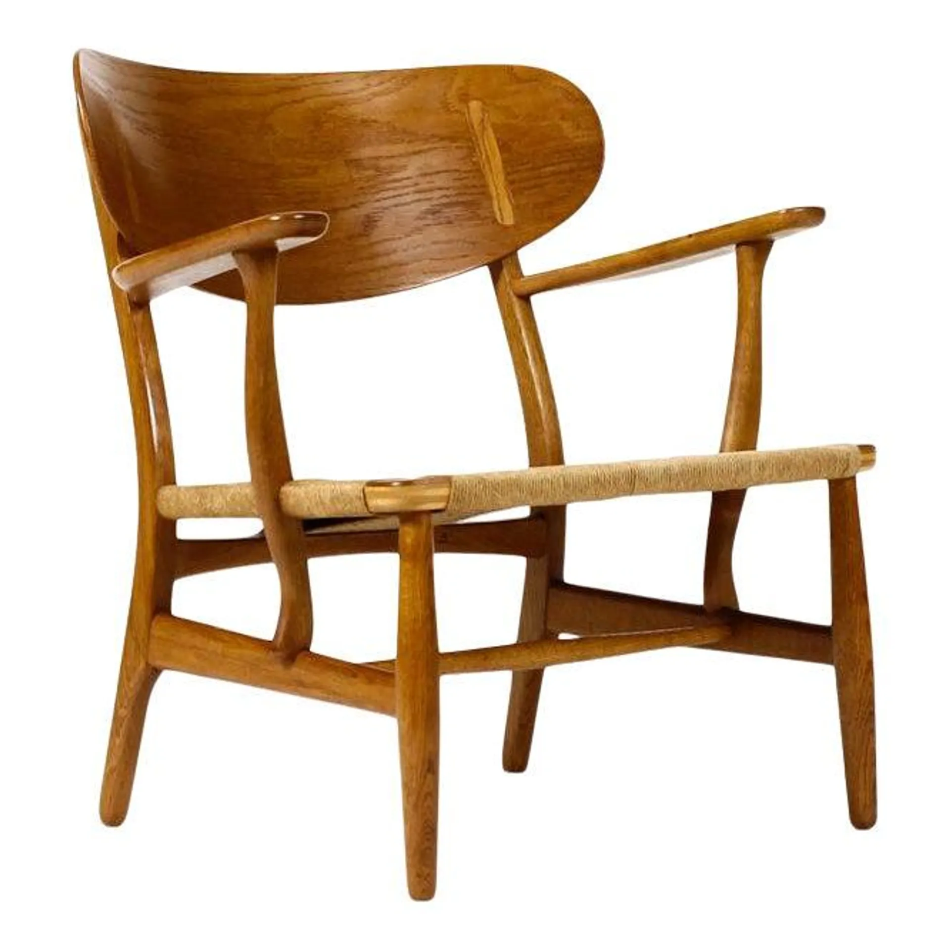 Danish Modern Mid Century Oak Lounge Armchair