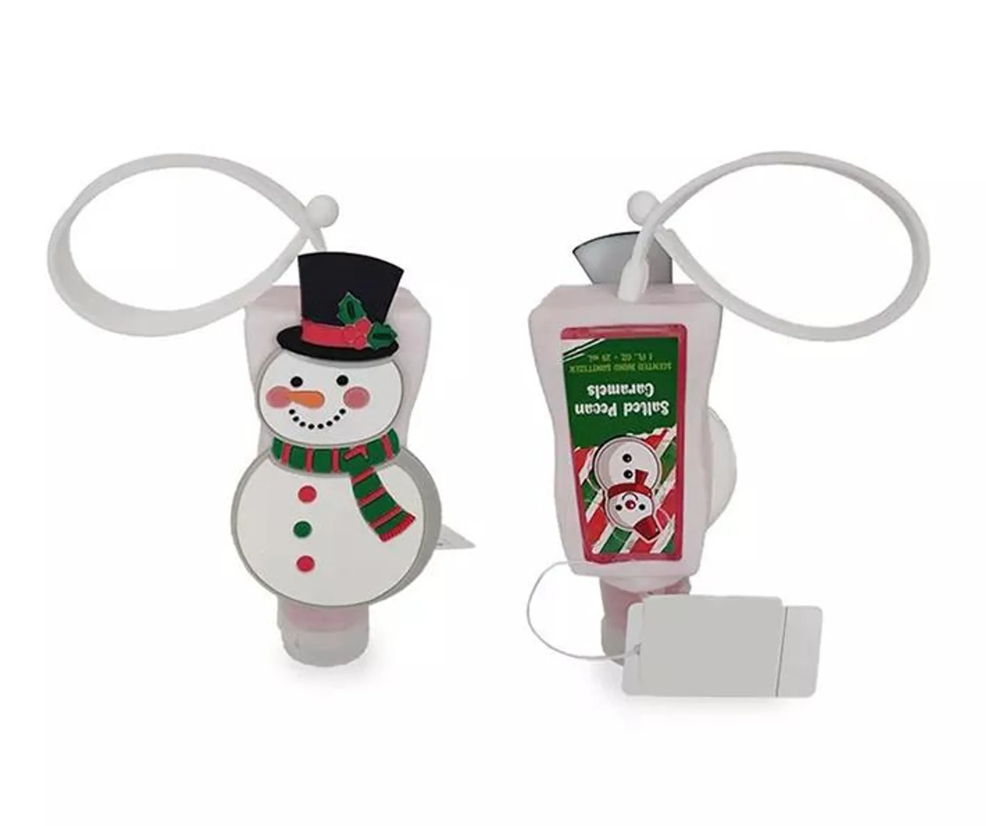 Salted Pecan Caramels Antibacterial Hand Sanitizer & Snowman Holder