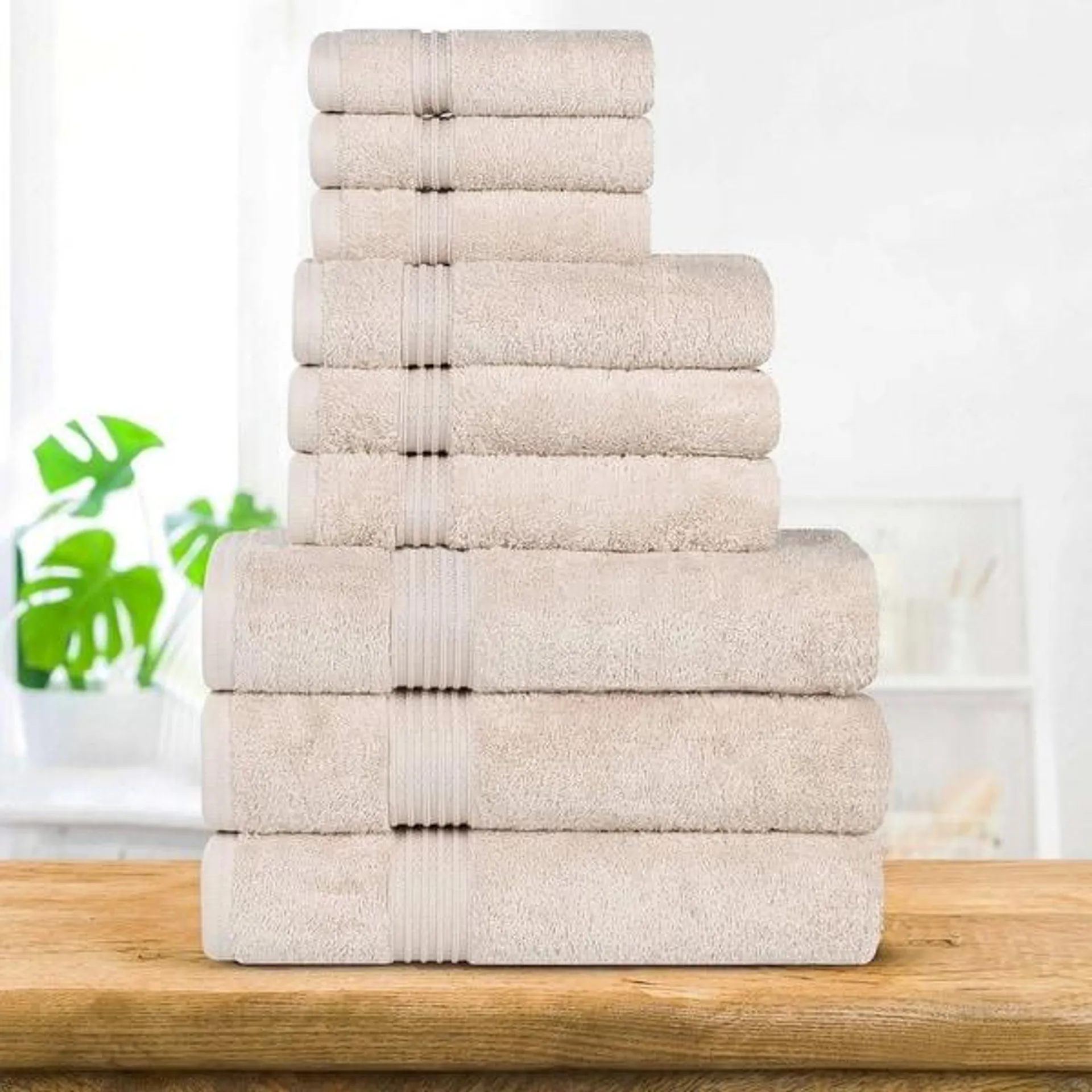 Superior Heritage Egyptian Cotton Absorbent 9-Piece Towel Set