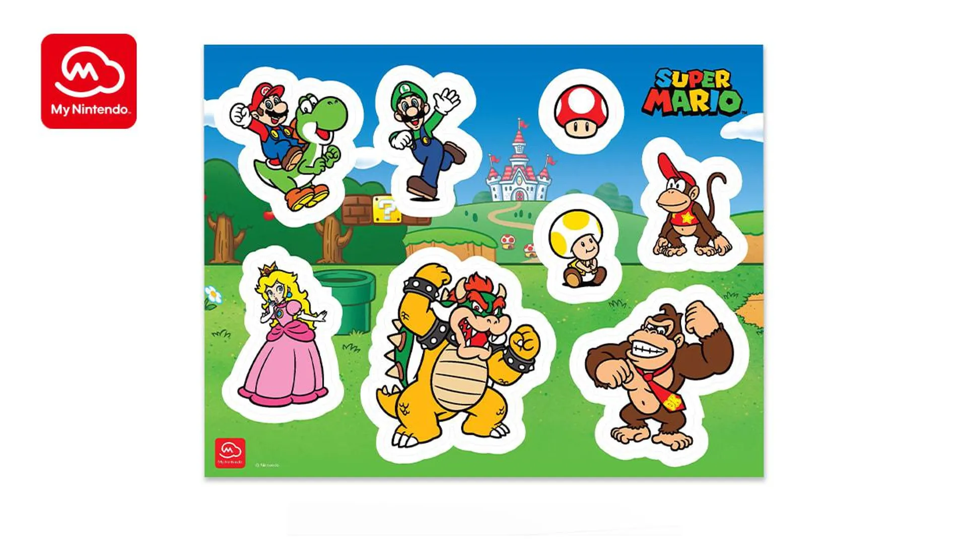 My Nintendo Super Mario™ Removable Tech Sticker sheet