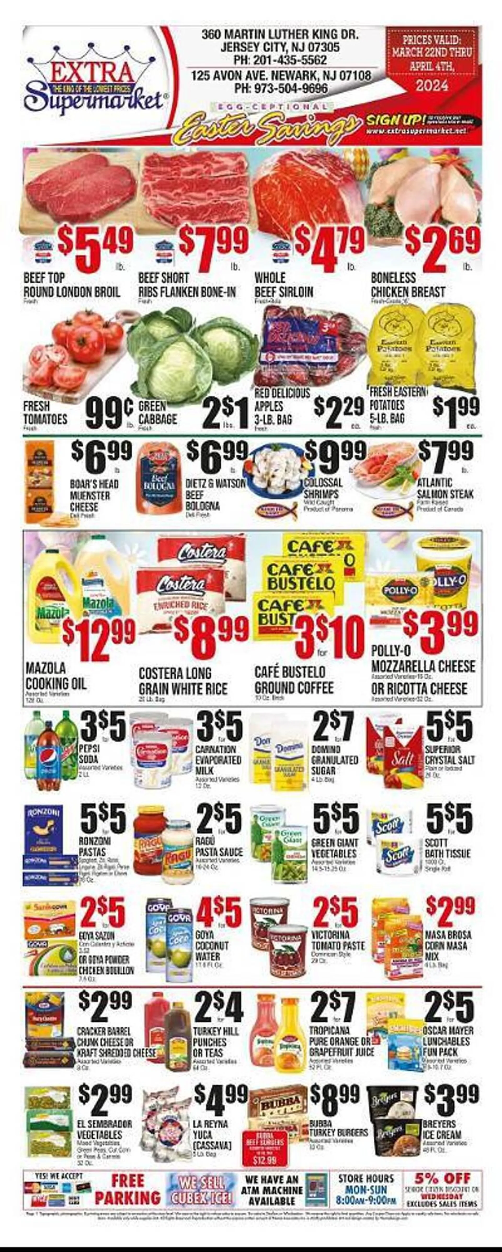 Weekly ad Extra Supermarket Weekly Ad from March 22 to April 4 2024 - Page 1