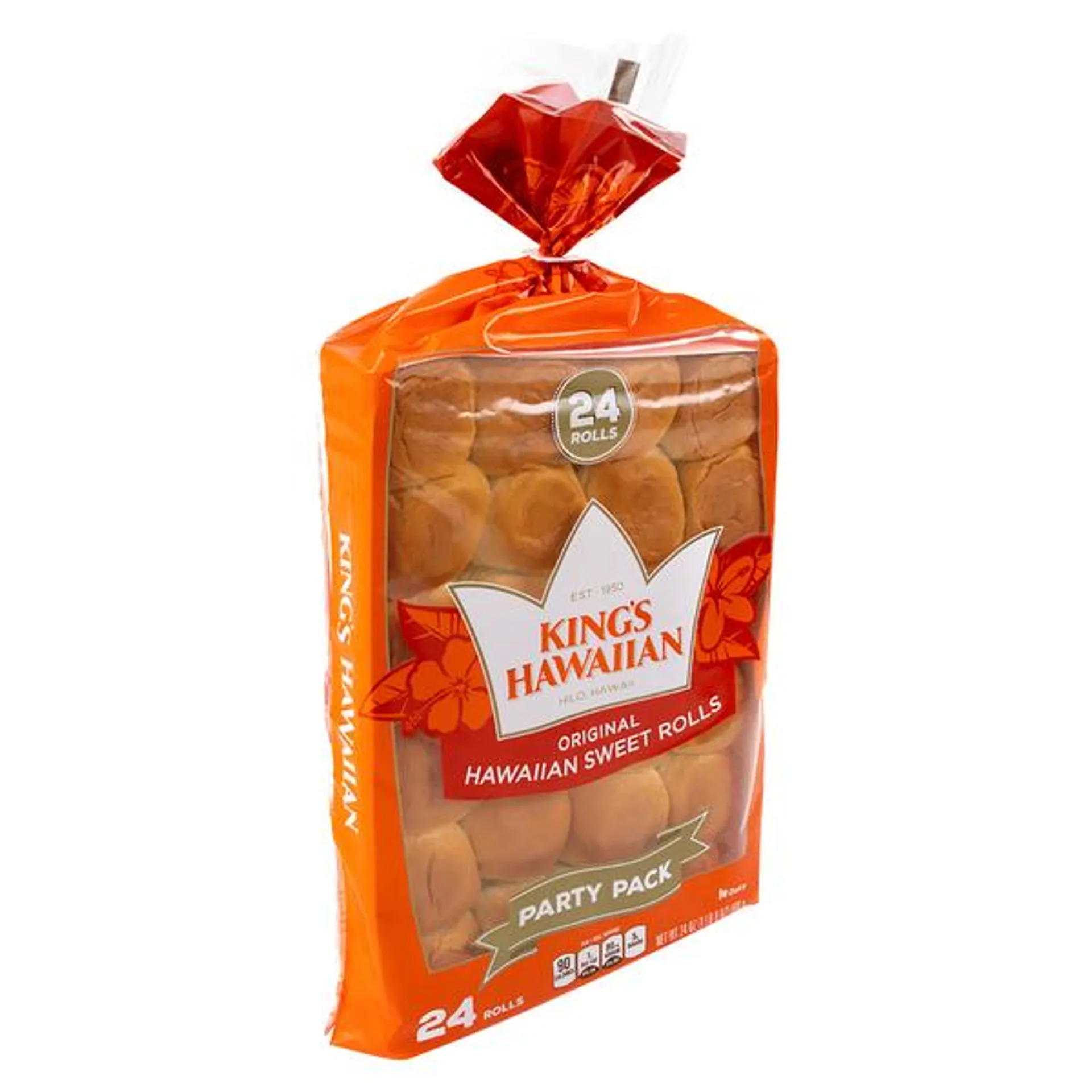 King's Hawaiian Original Hawaiian Sweet Rolls 24Ct