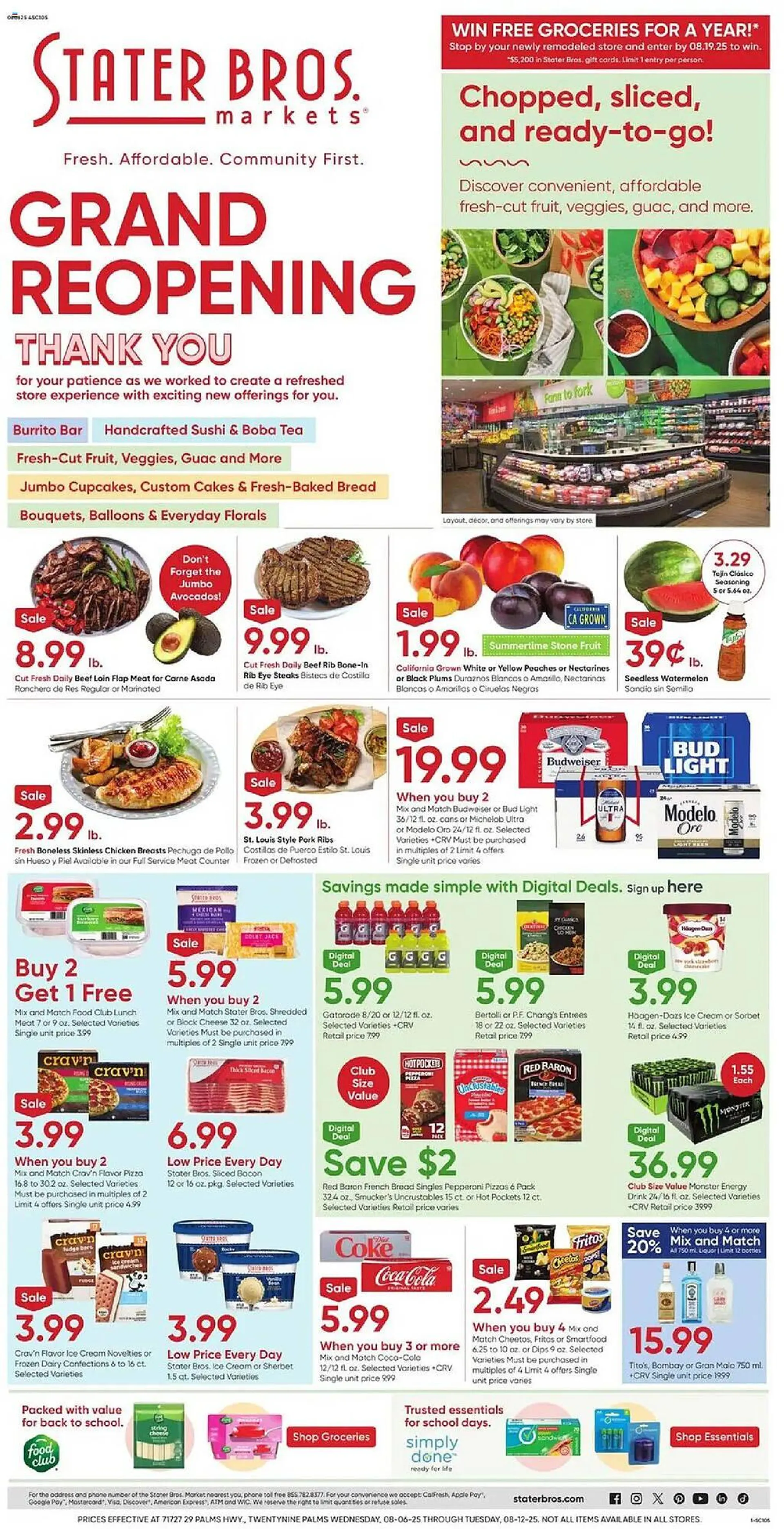 Weekly ad Stater Bros Weekly Ad from August 6 to August 12 2025 - Page 1