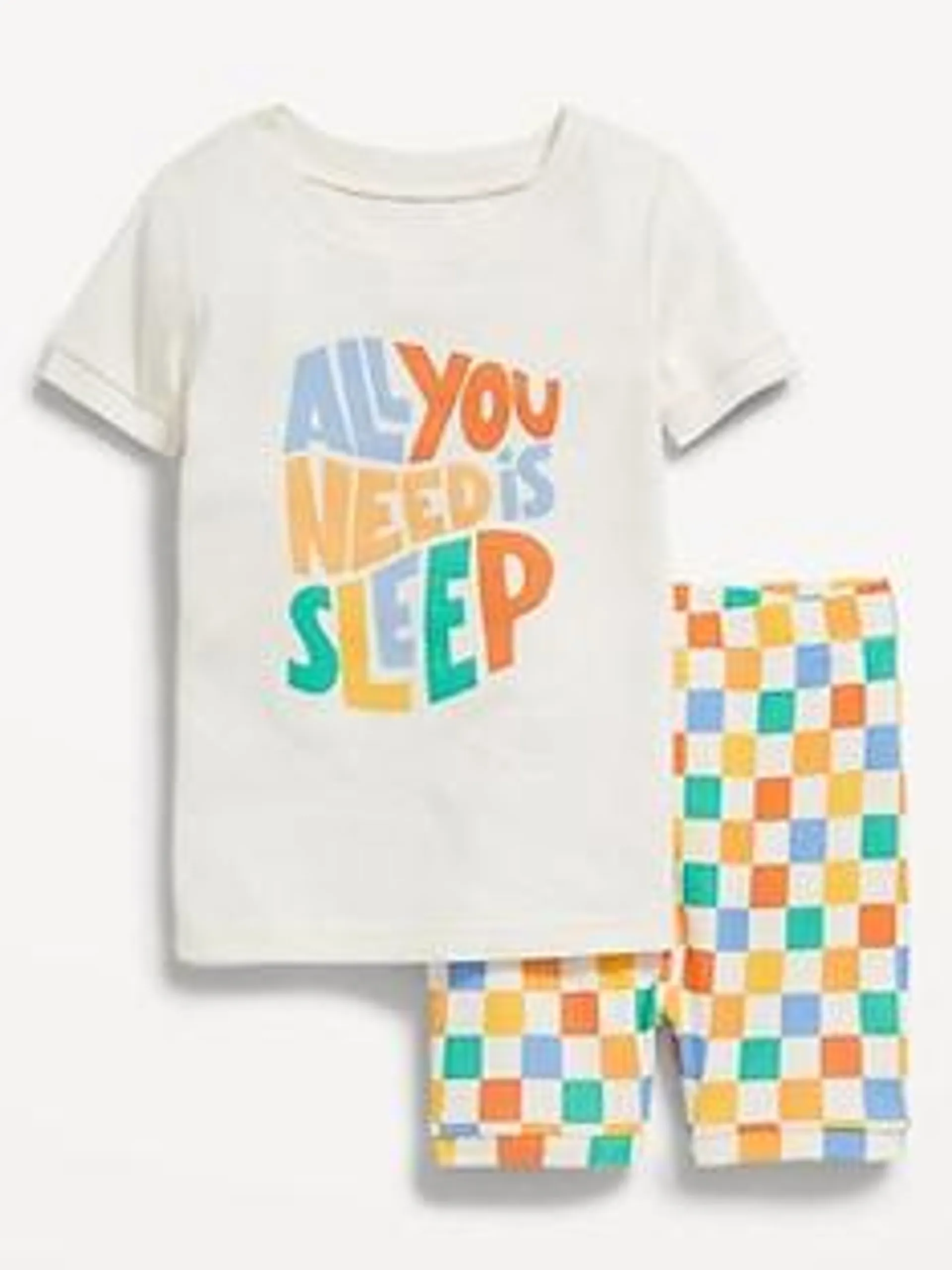 Unisex Snug-Fit Graphic Pajama Set for Toddler & Baby