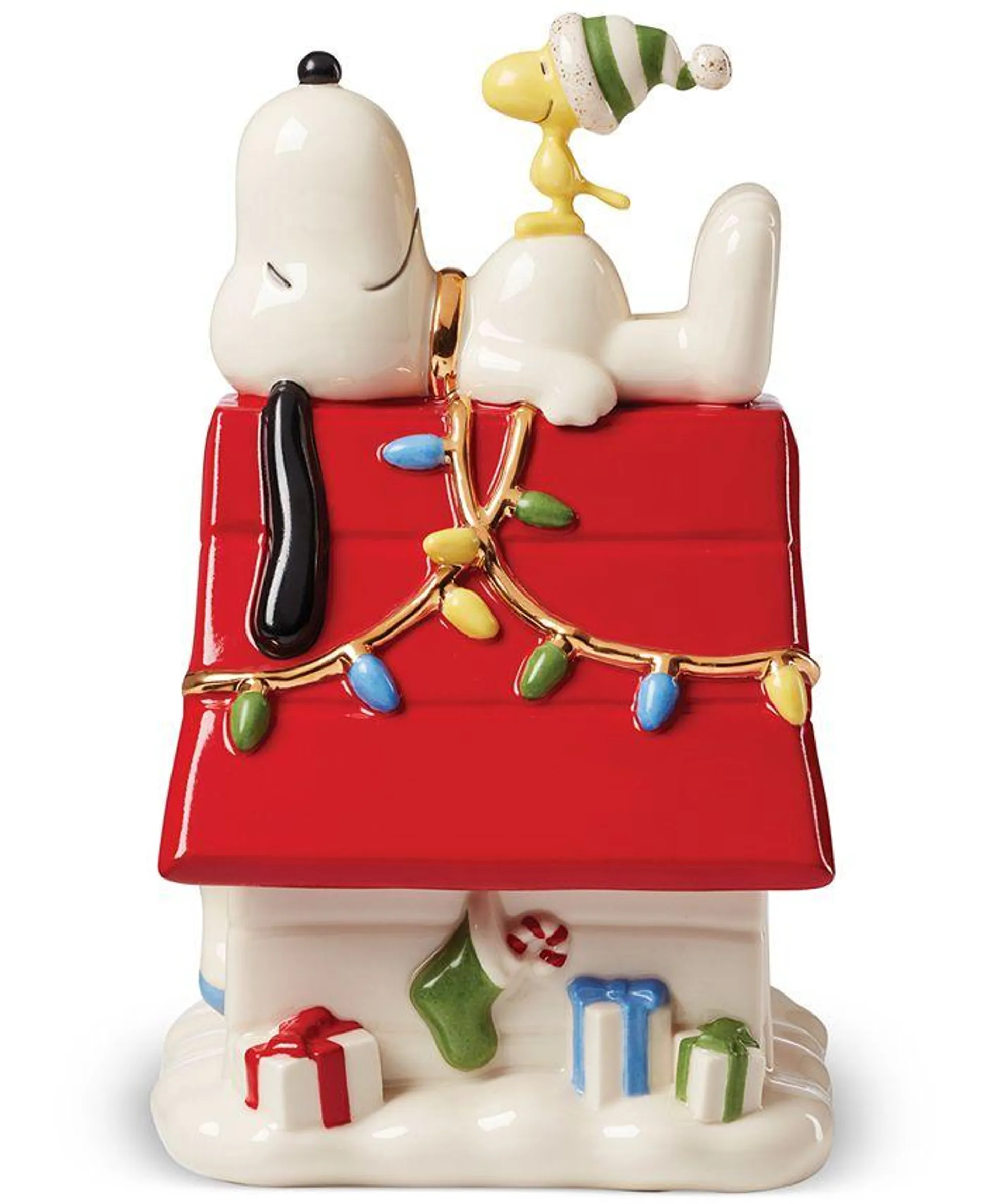 Snoopy & Woodstock Figural Covered Candy Jar