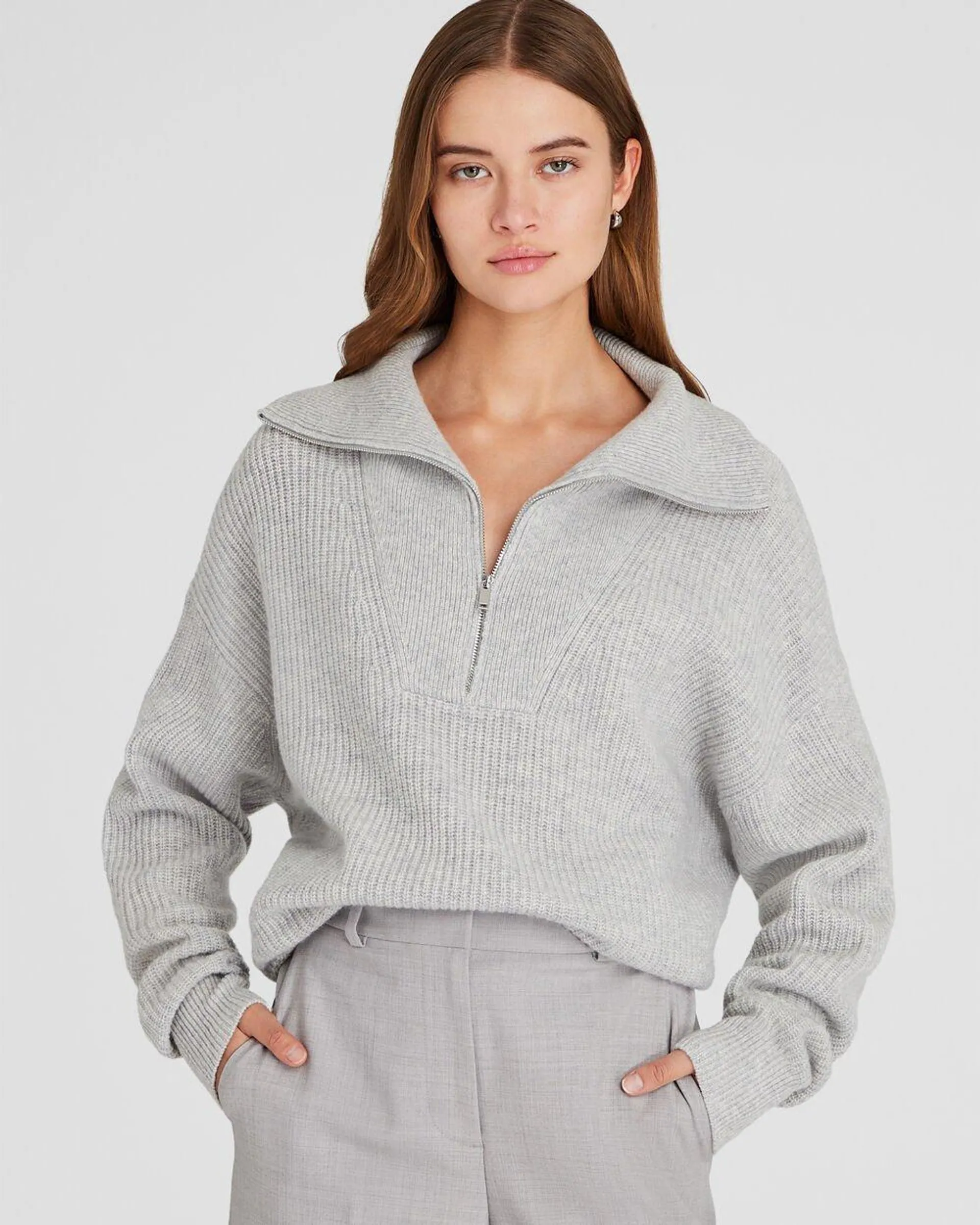 Cashmere Quarter-Zip Sweater