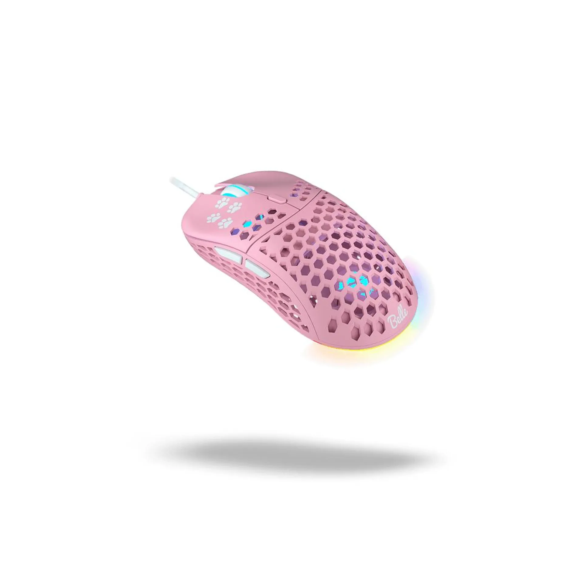 Belle Delphine X Ghost M1 UltraLight Gaming Mouse - Kitty Pink