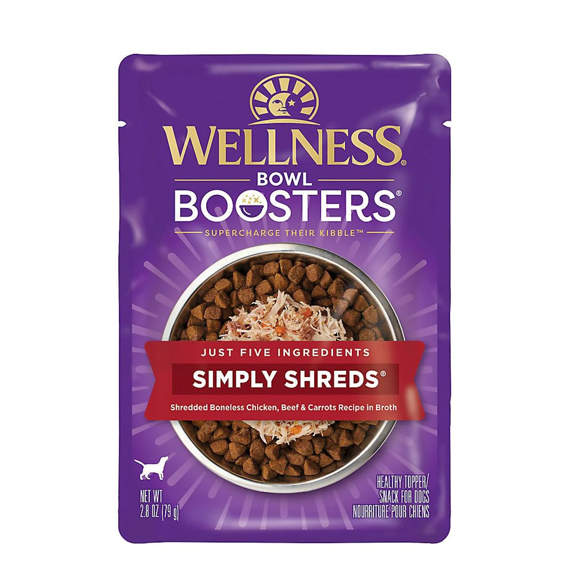 Wellness® Bowl Boosters Simply Shreds All Life Stage Dog Food Topper - Grain Free, Chicken & Beef