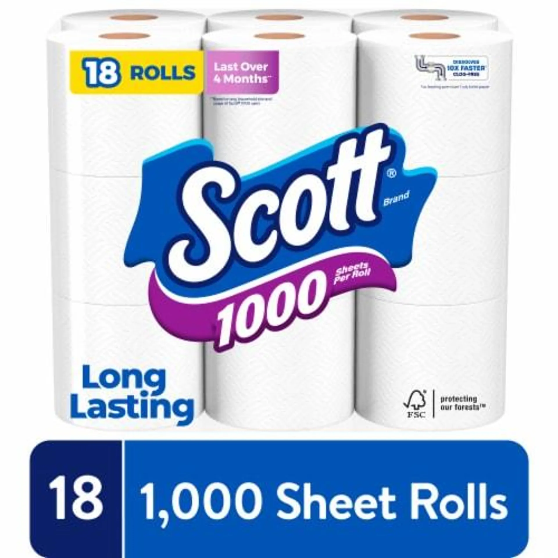 Scott 1000 1 Ply Toilet Paper