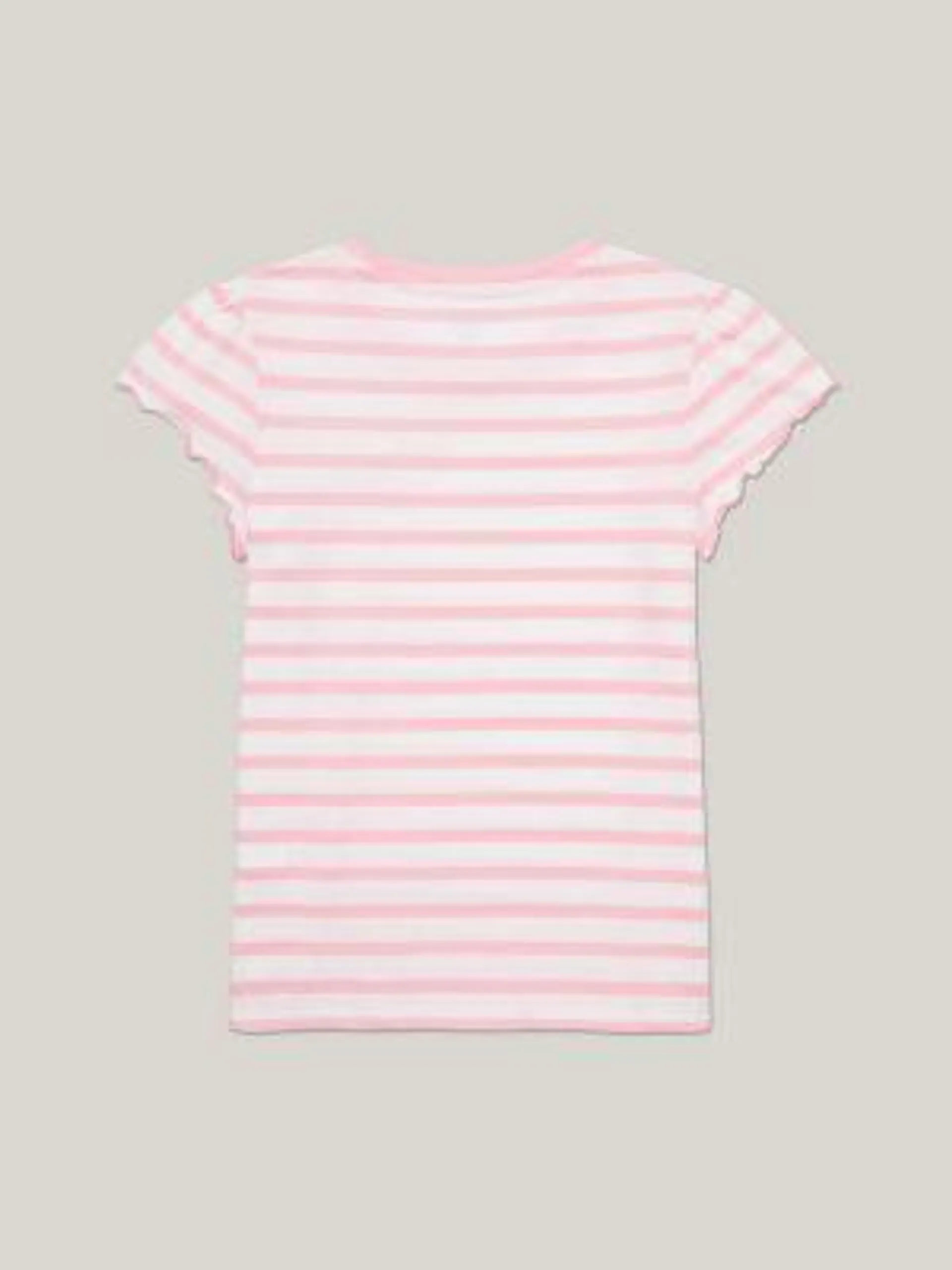 Kids' Stripe Ruffle-Sleeve T-Shirt