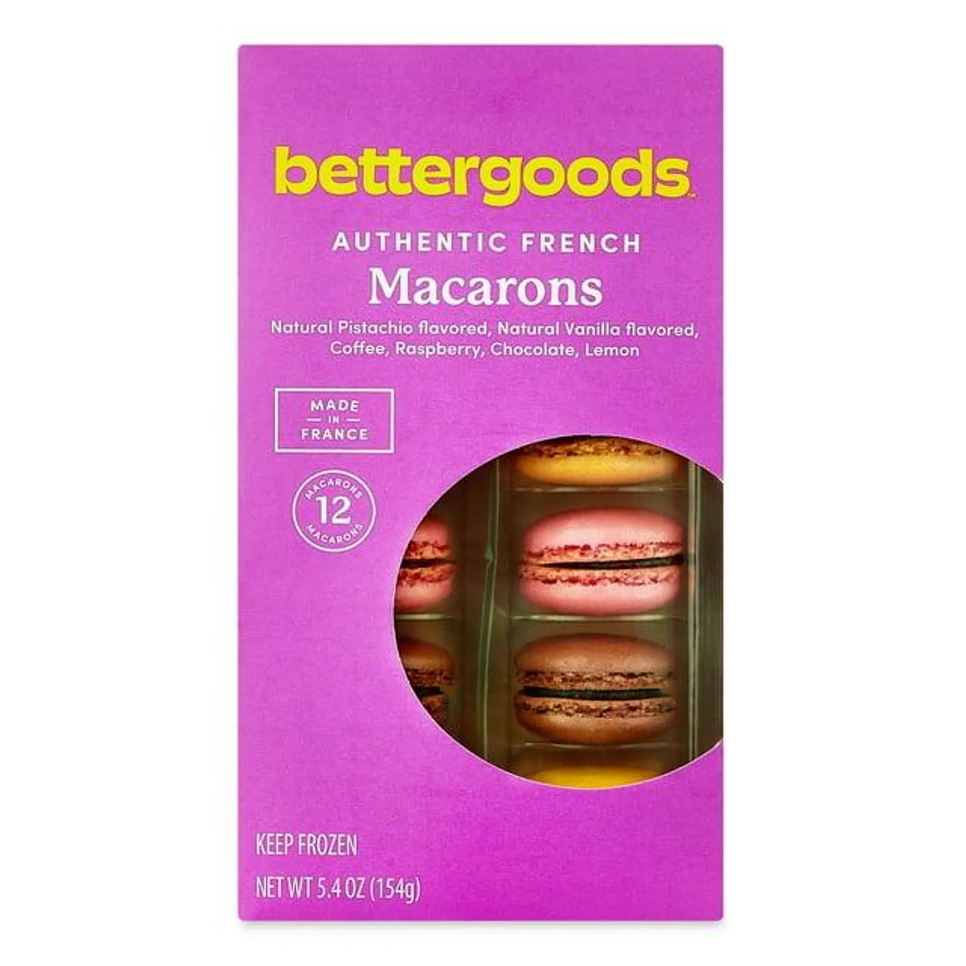 bettergoods Assorted Macarons, 5.4 oz, 12 Count