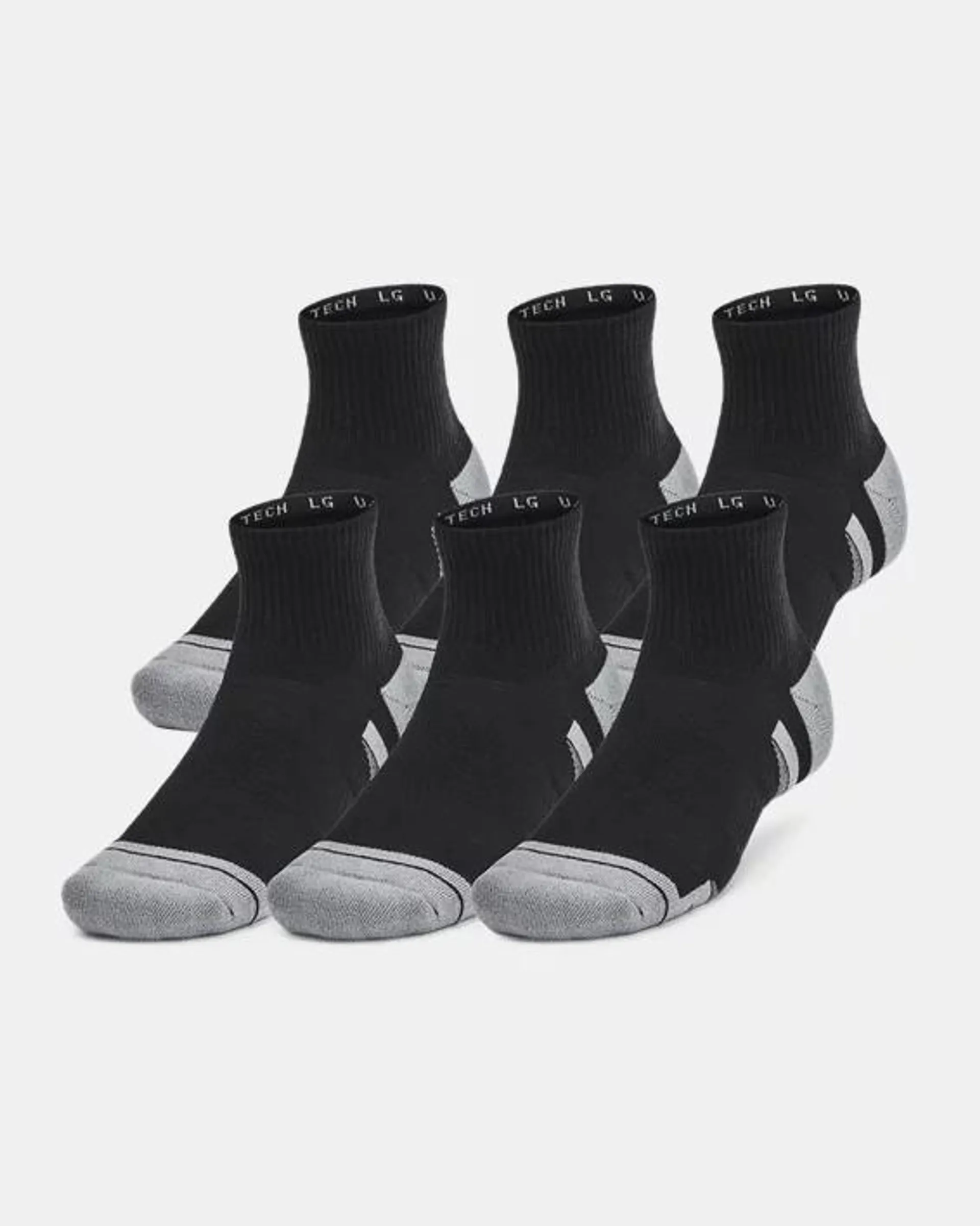 Unisex UA Performance Tech 6-Pack Quarter Socks