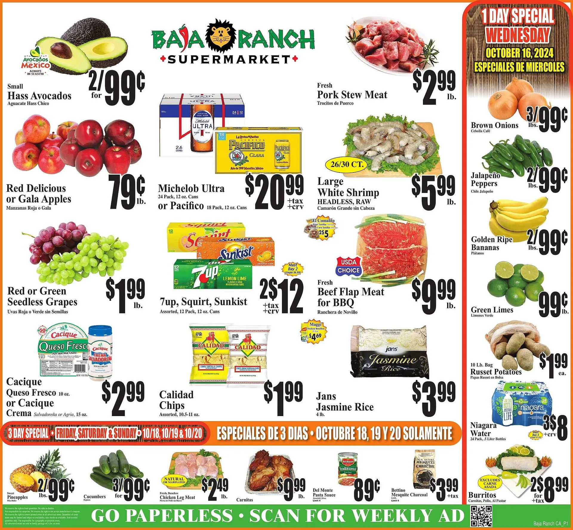 Weekly ad Baja Ranch Weekly Ad from October 16 to October 22 2024 - Page 1