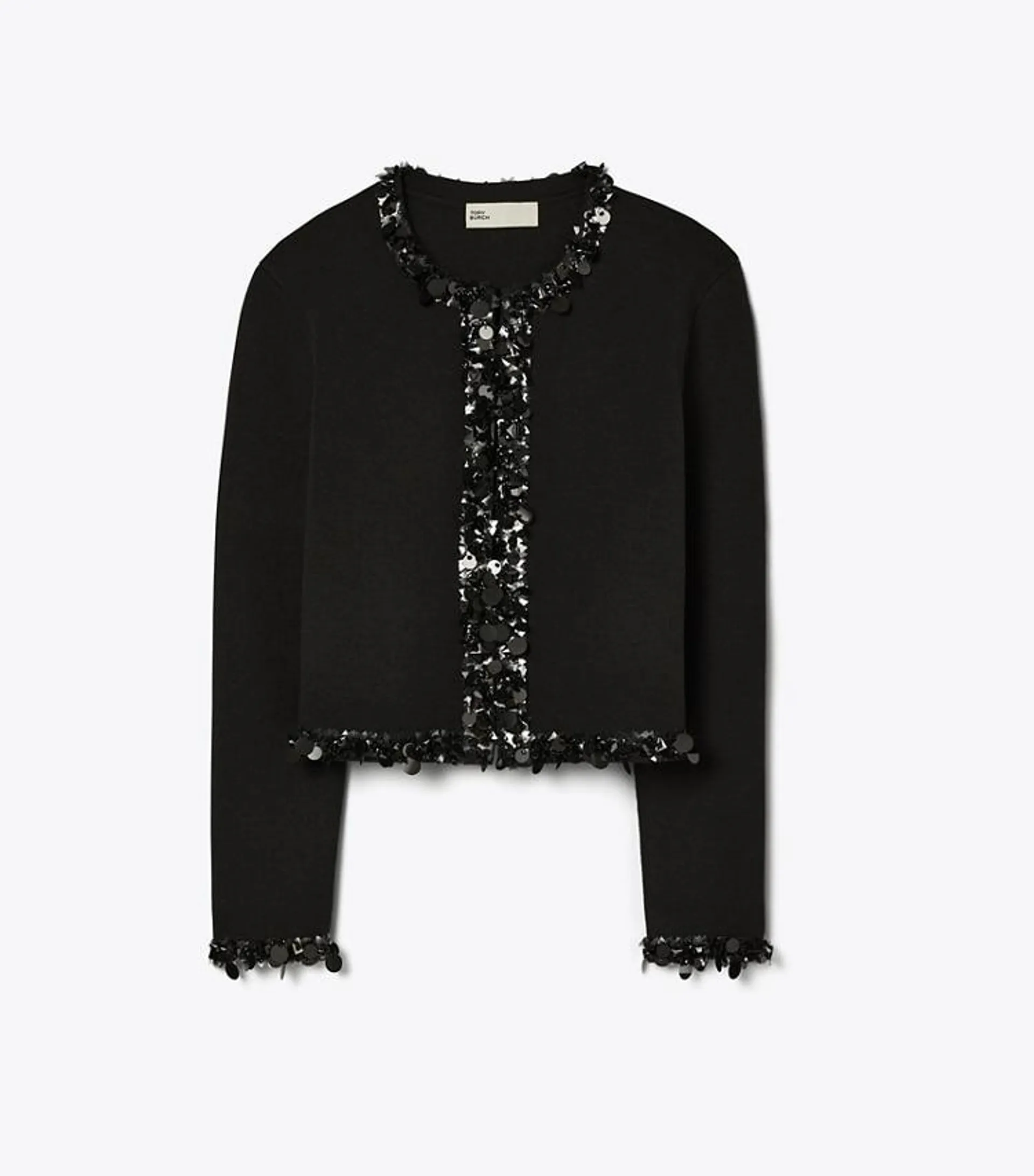 EMBELLISHED CROPPED CARDIGAN