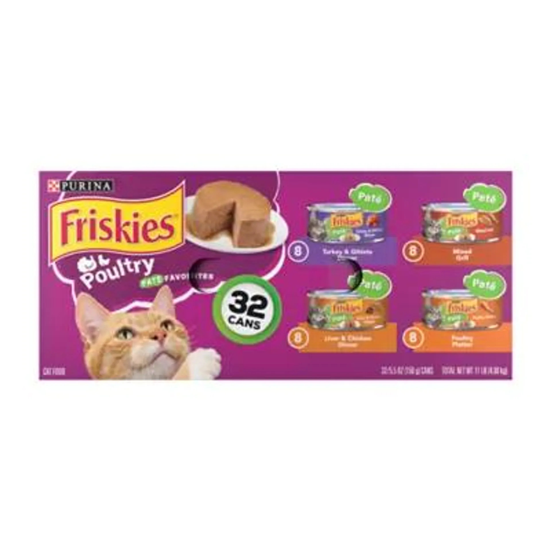 Purina® Friskies® Adult Cat Wet Food - Variety Pack, 32 CT, 176 OZ