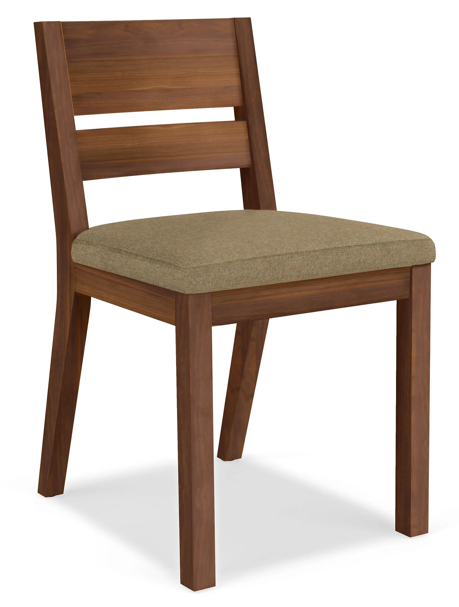 Afton Side Chair in Tatum Wheat with Walnut Frame