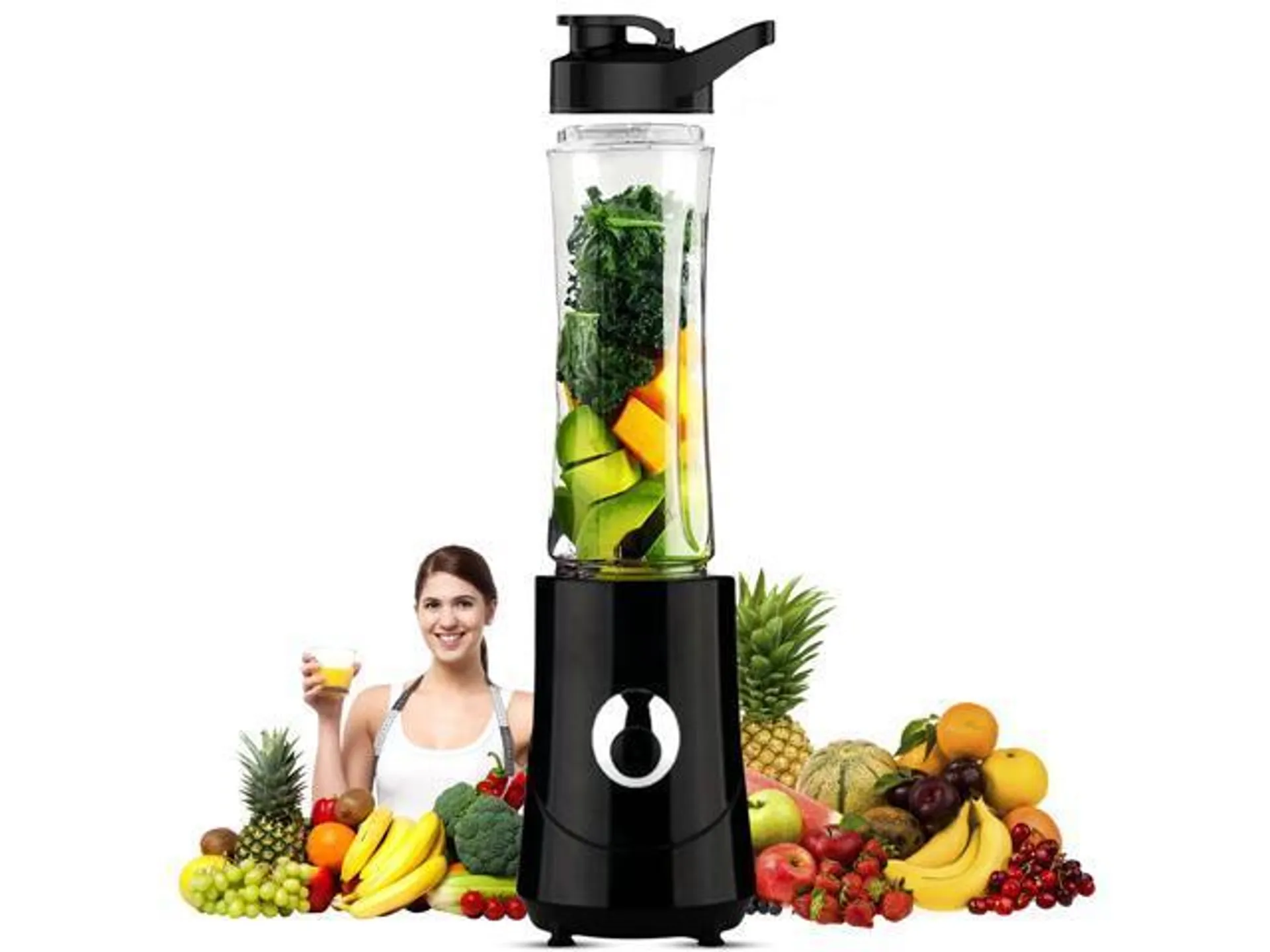 5 Core Personal Blender 20 Oz Capacity BPA Free Food Processor w 600ml Portable Travel Bottle 160W Powerful Electric Motor -5C421