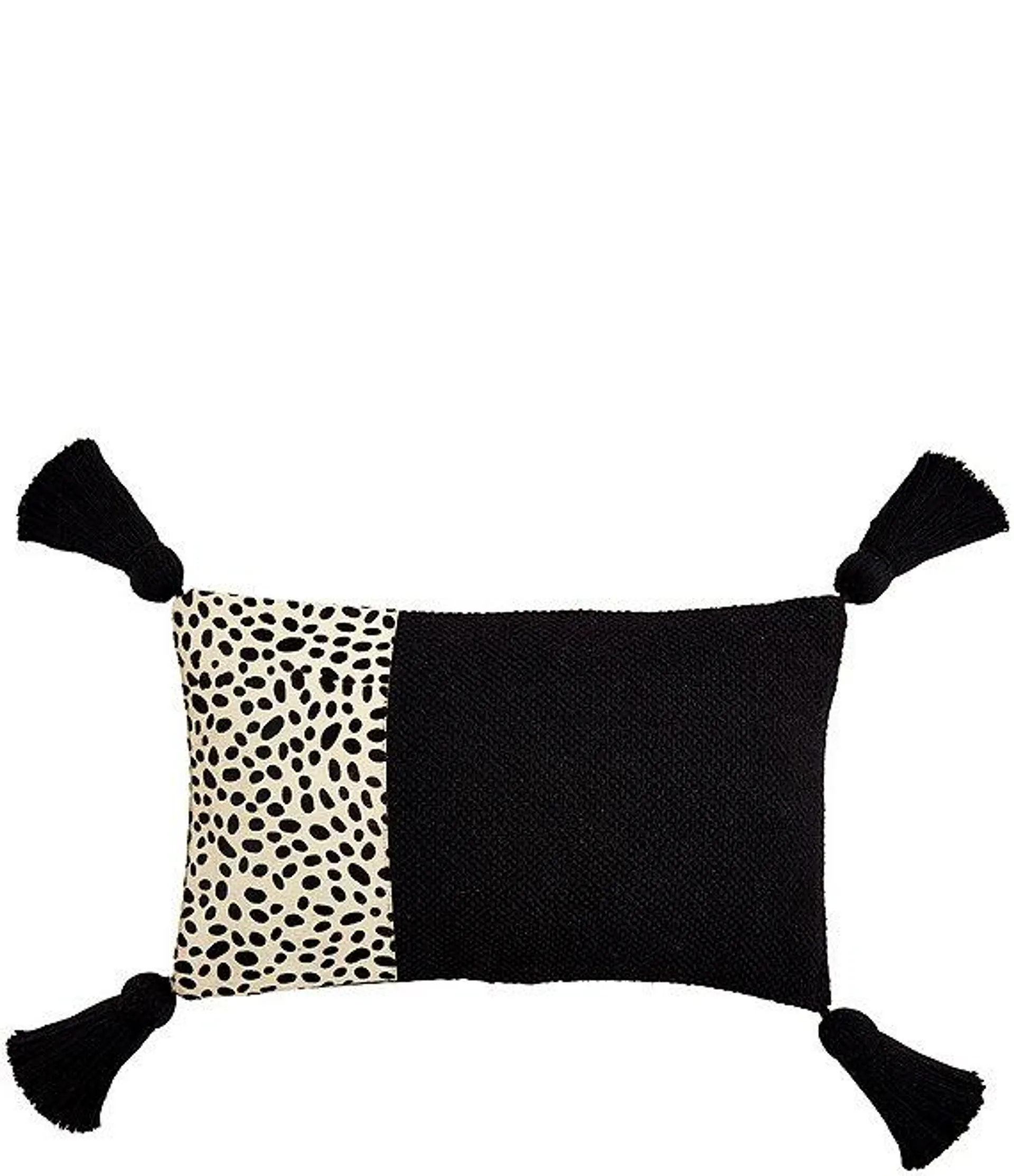 Leopard Mohair Detail Lumbar Pillow